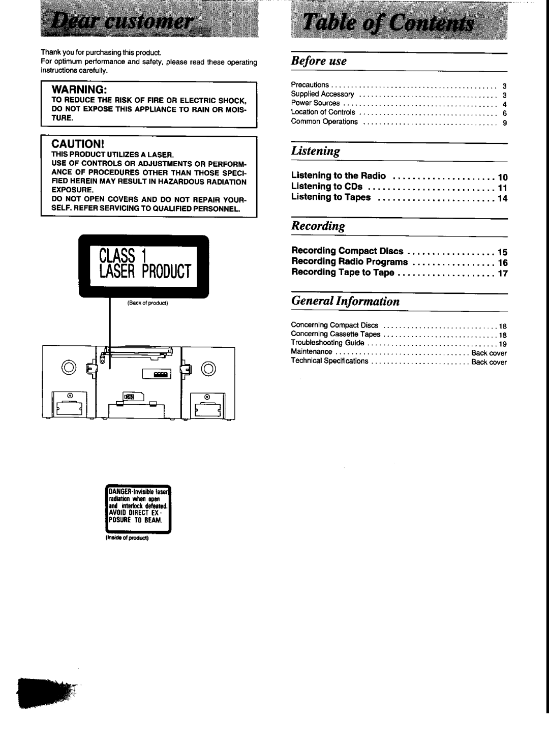 Panasonic RX-DT600 manual 