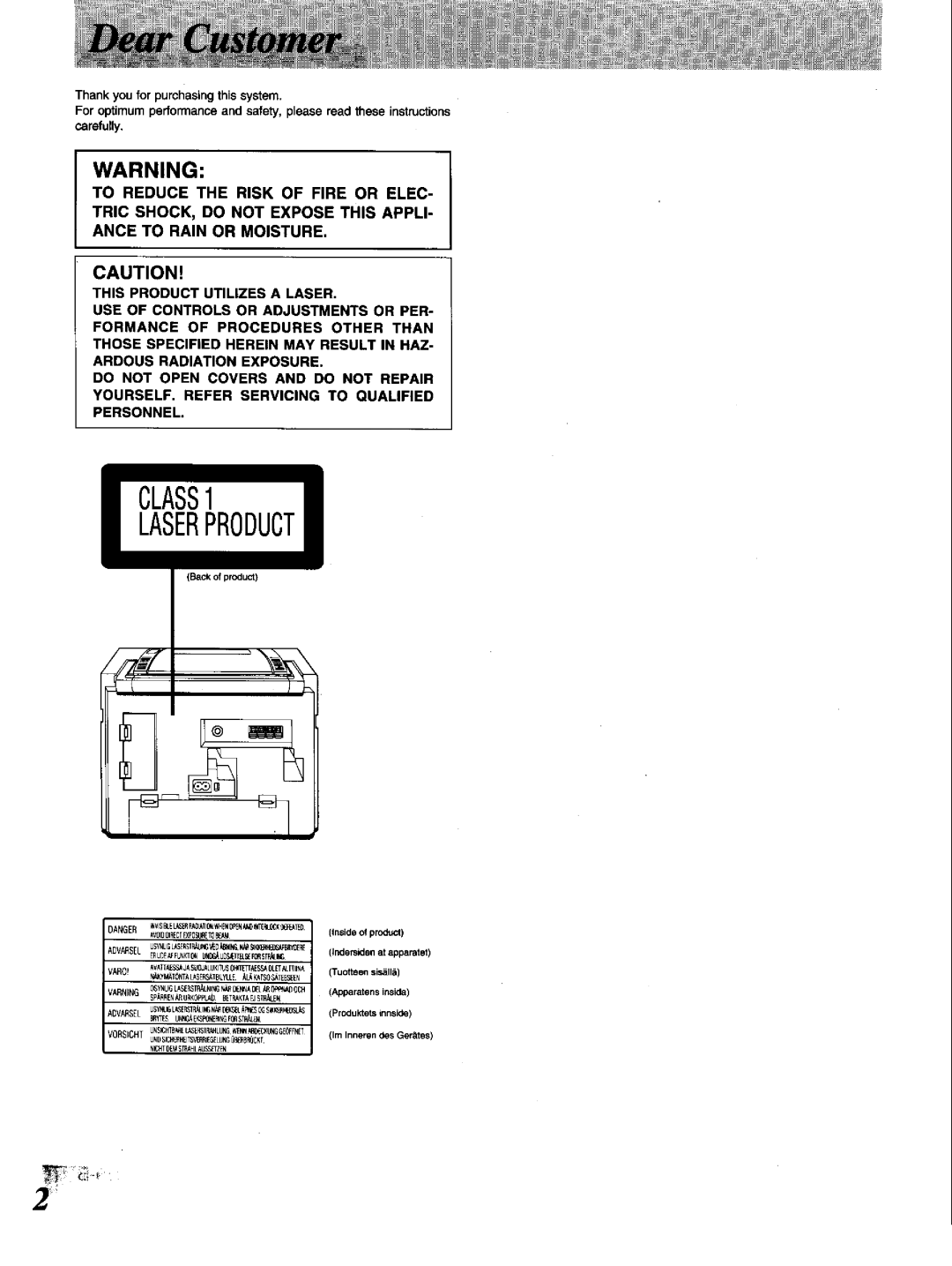 Panasonic RX-DT650 manual 