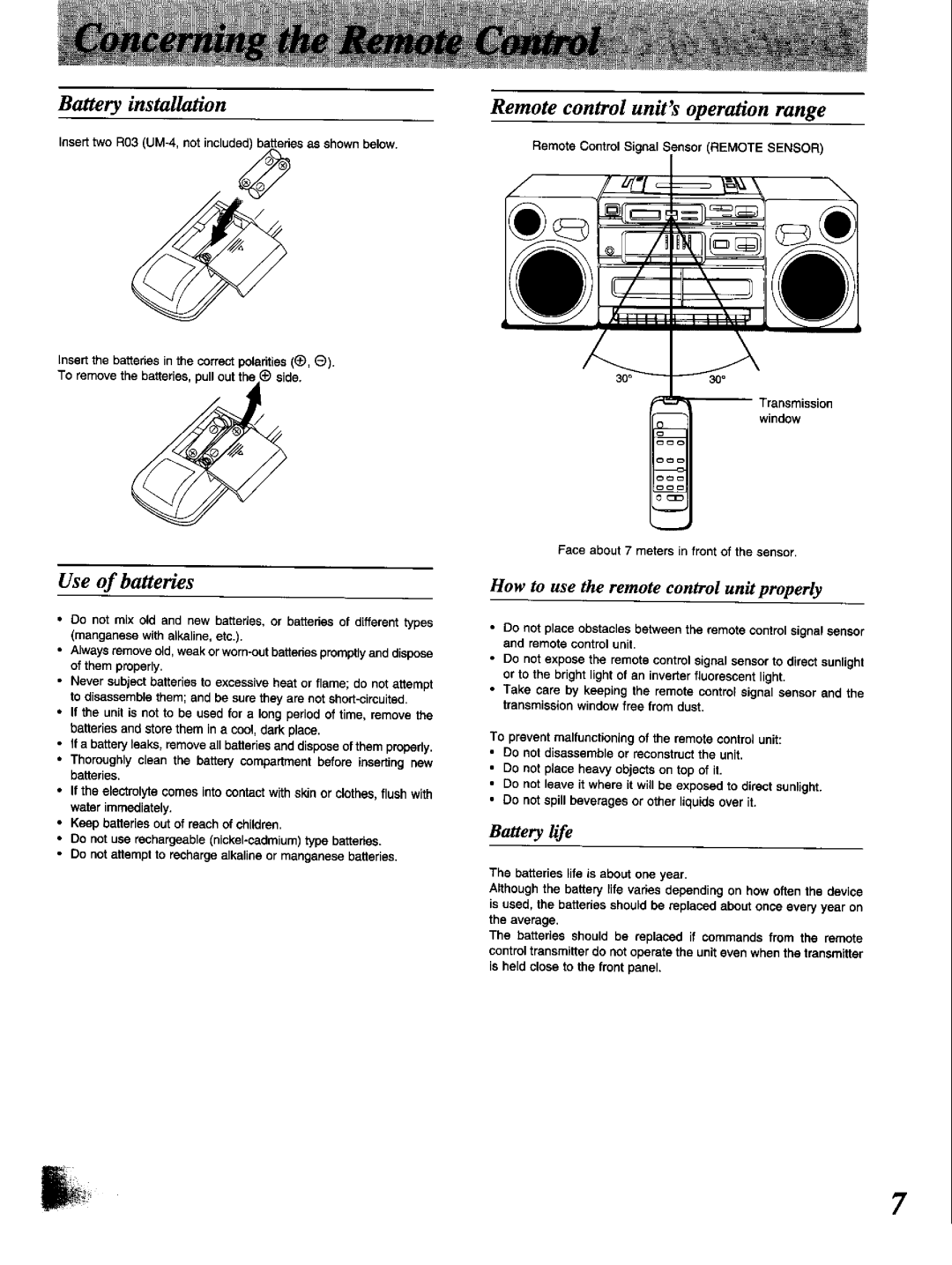 Panasonic RX-DT650 manual 