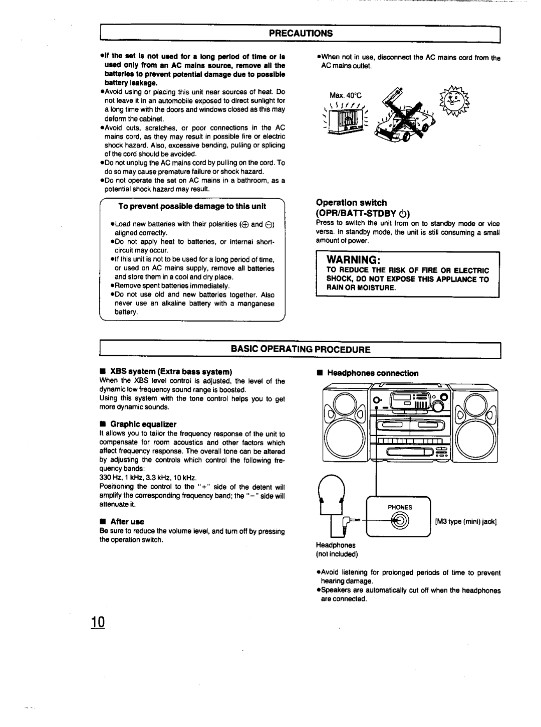 Panasonic RX-DT670 manual 