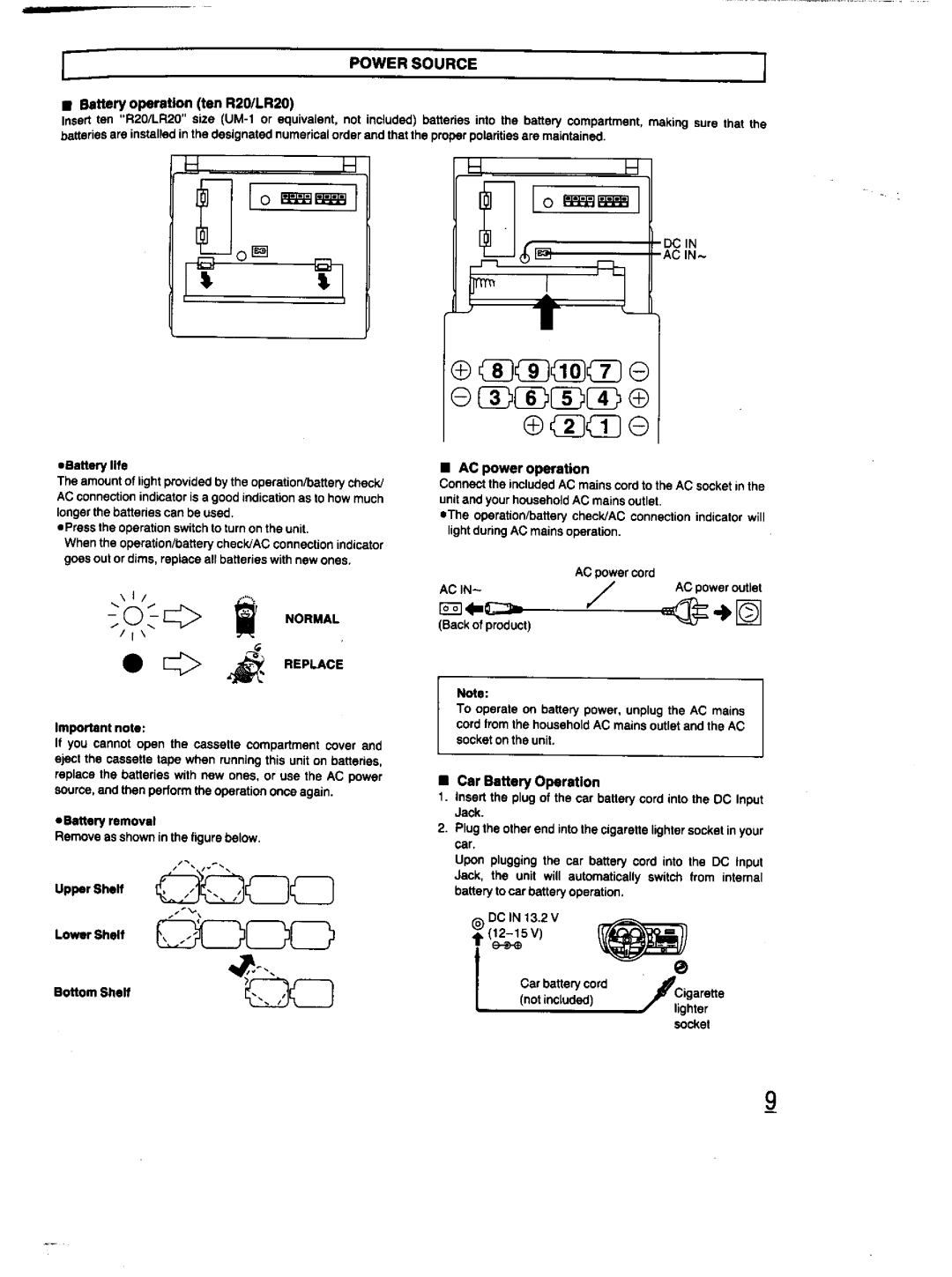 Panasonic RX-DT670 manual 