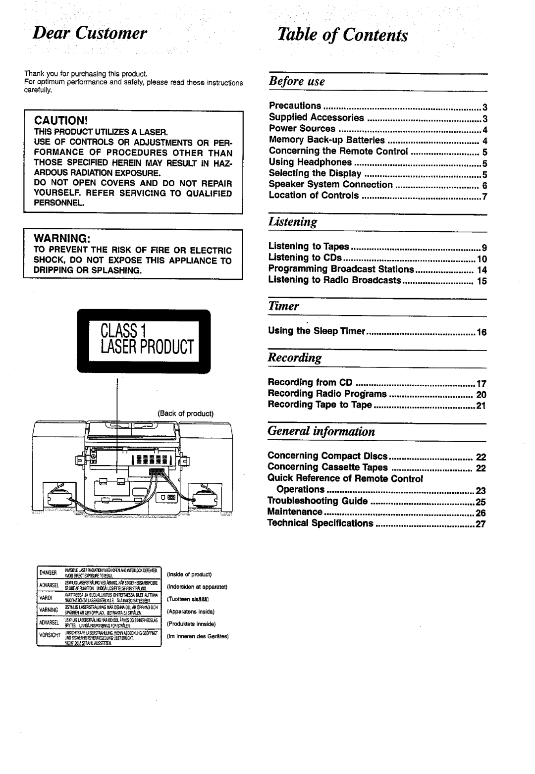 Panasonic RX-DT770 manual 