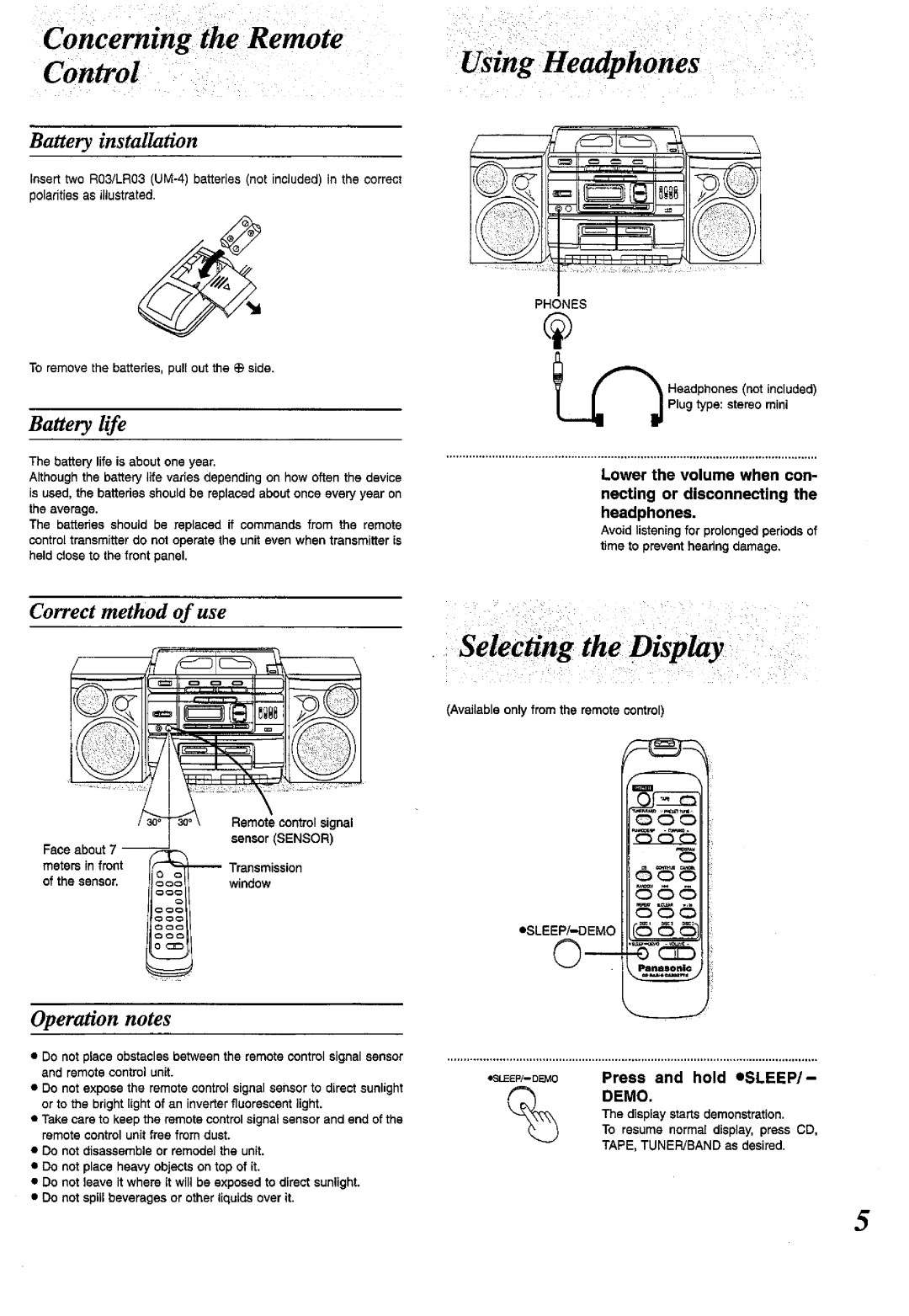 Panasonic RX-DT770 manual 