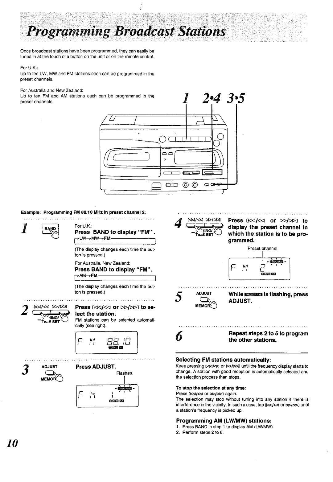 Panasonic RX-E300 manual 