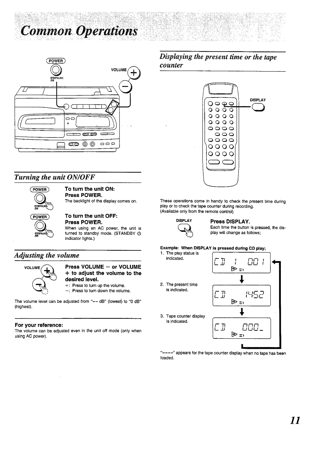 Panasonic RX-E300 manual 