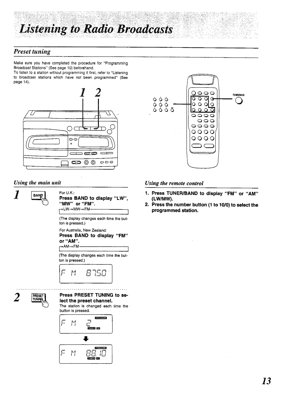 Panasonic RX-E300 manual 