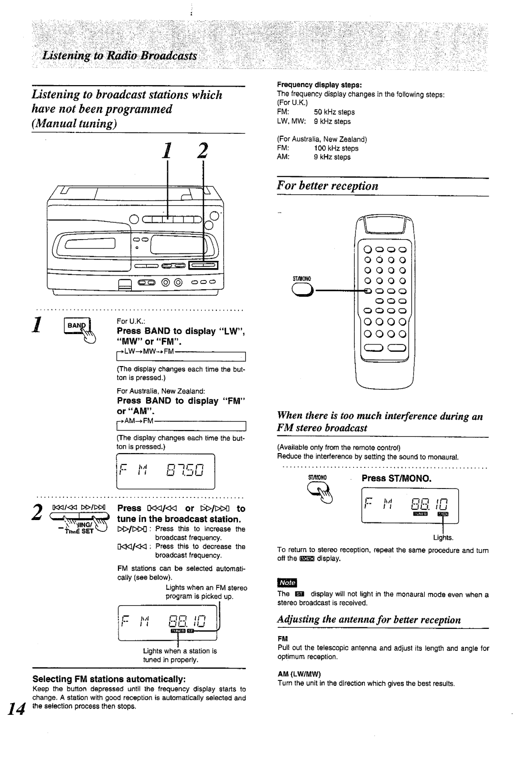 Panasonic RX-E300 manual 