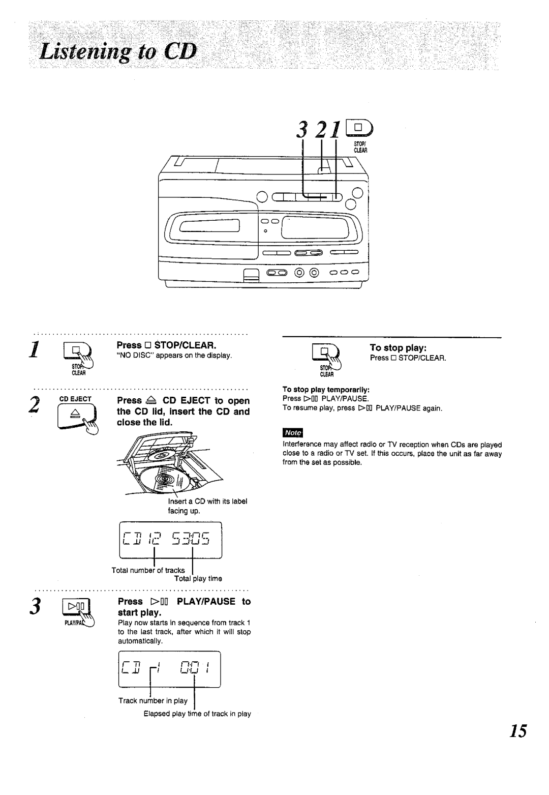 Panasonic RX-E300 manual 