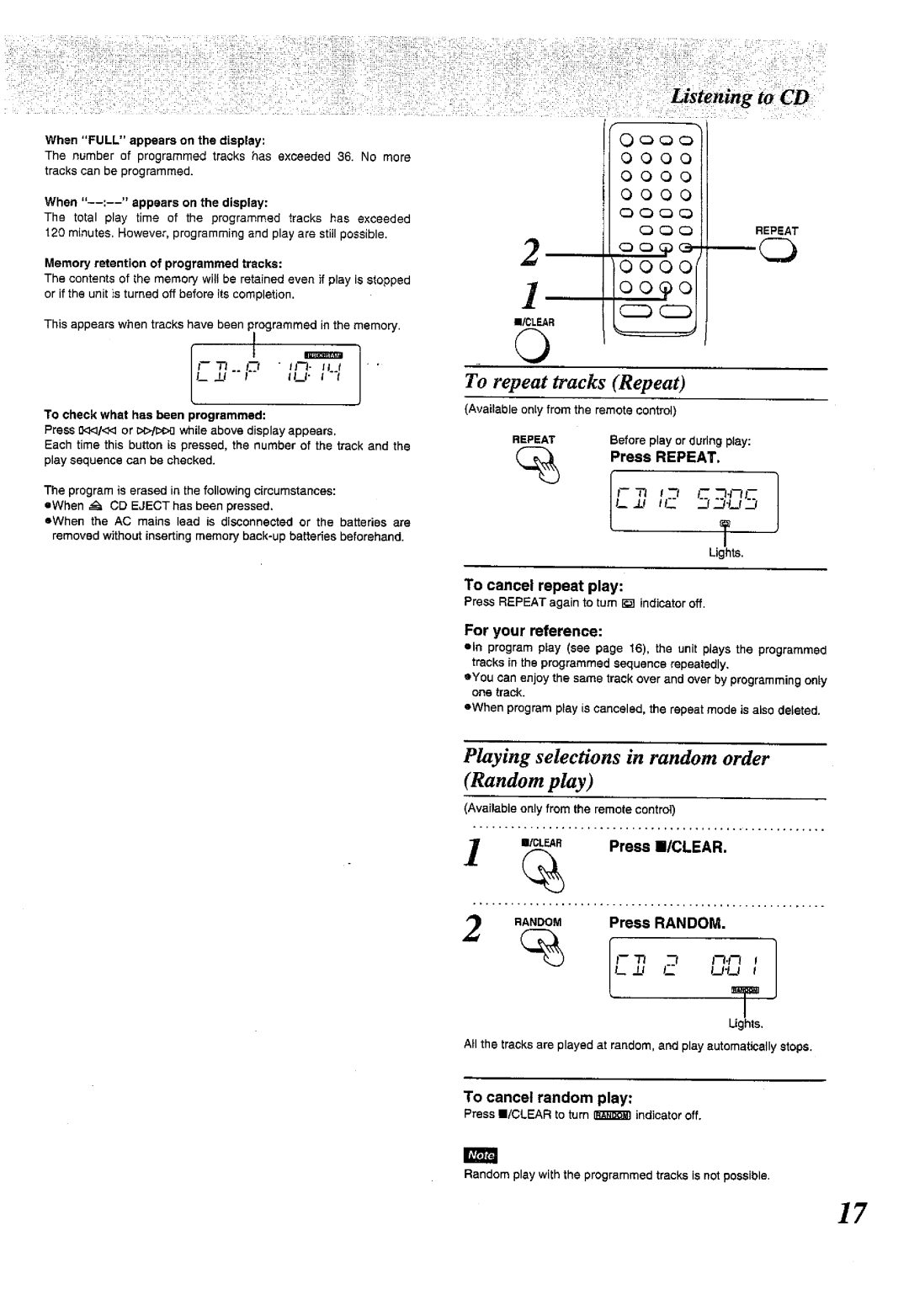 Panasonic RX-E300 manual 