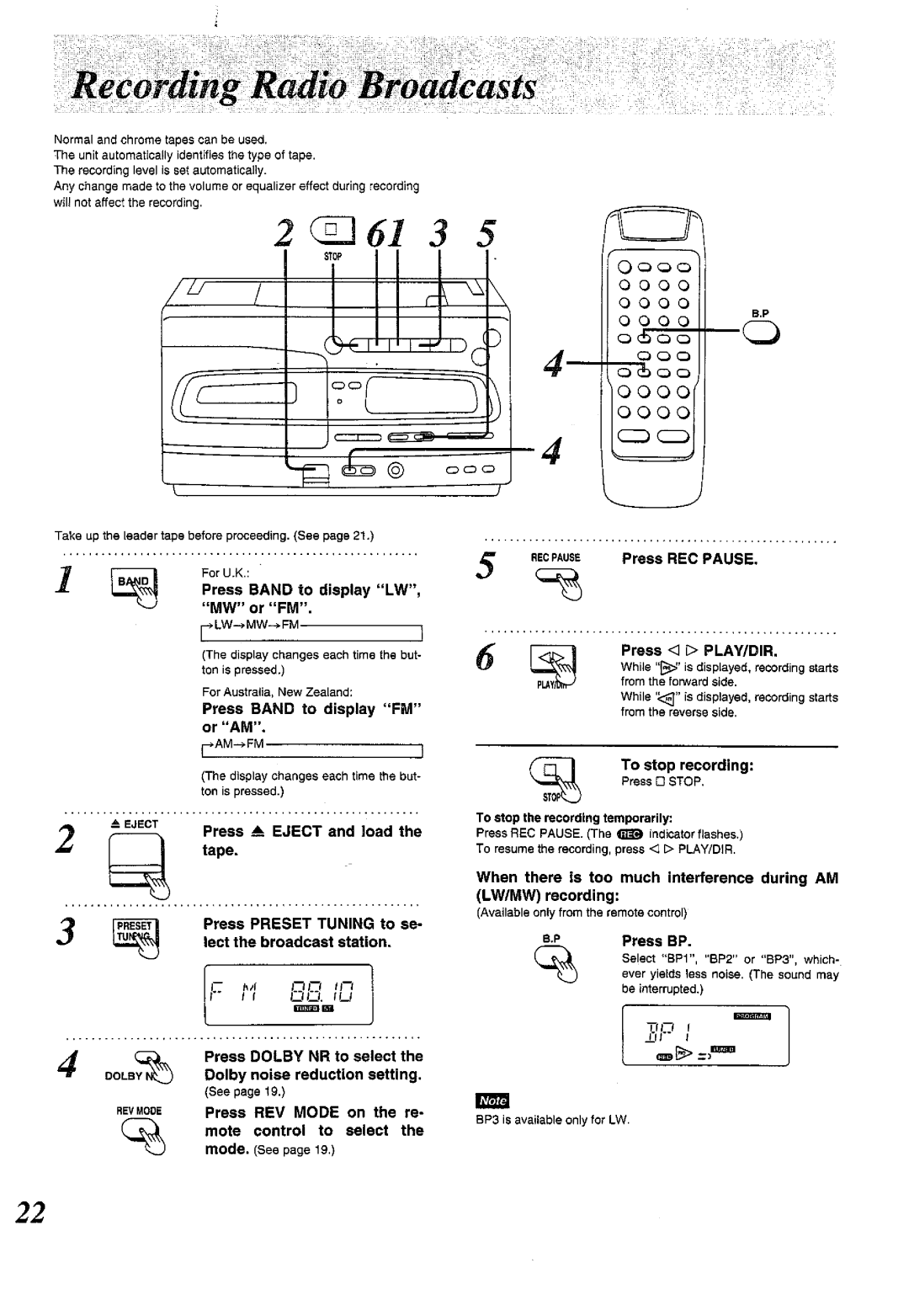 Panasonic RX-E300 manual 