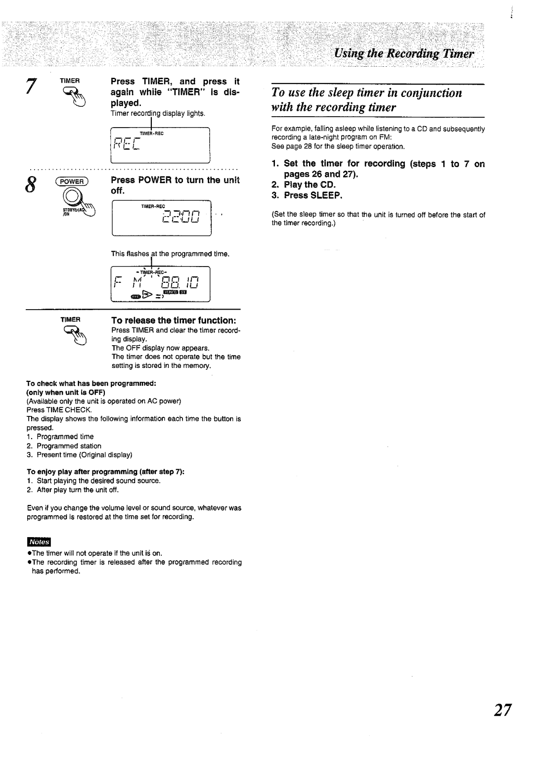 Panasonic RX-E300 manual 