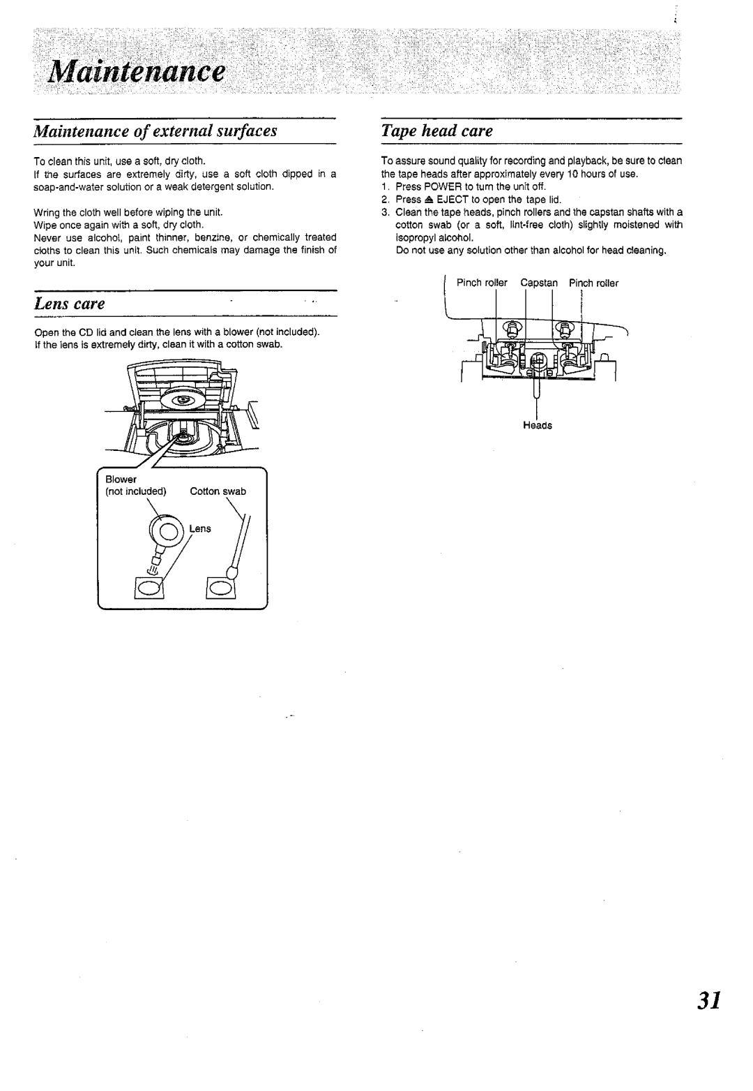 Panasonic RX-E300 manual 