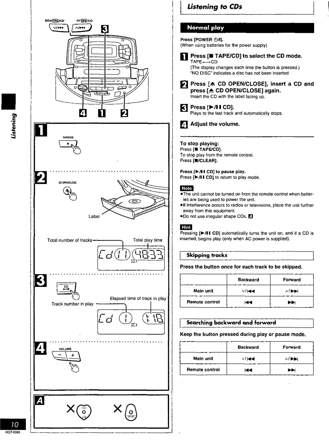 Panasonic RX-ED707 manual 