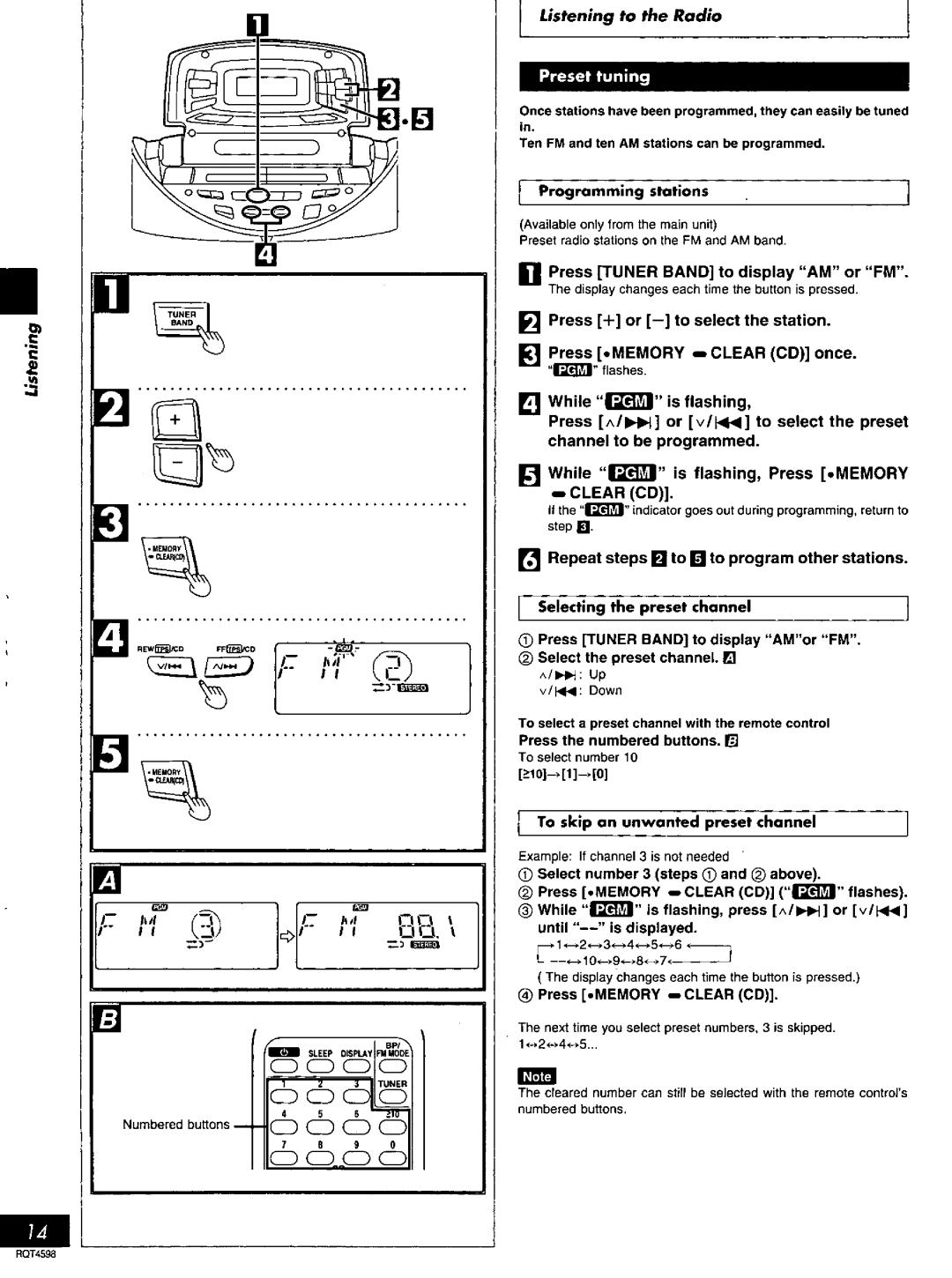 Panasonic RX-ED707 manual 