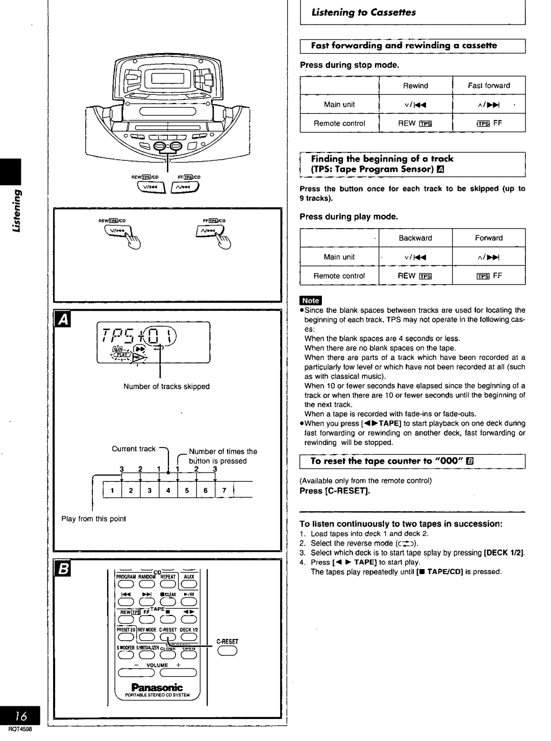 Panasonic RX-ED707 manual 