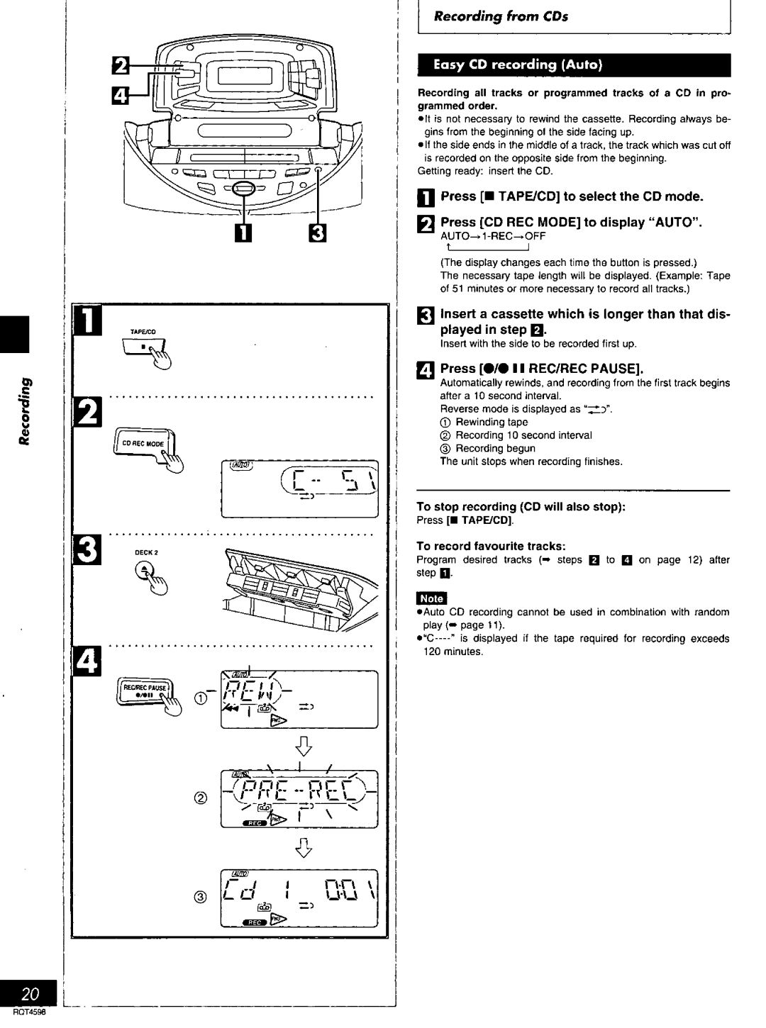 Panasonic RX-ED707 manual 