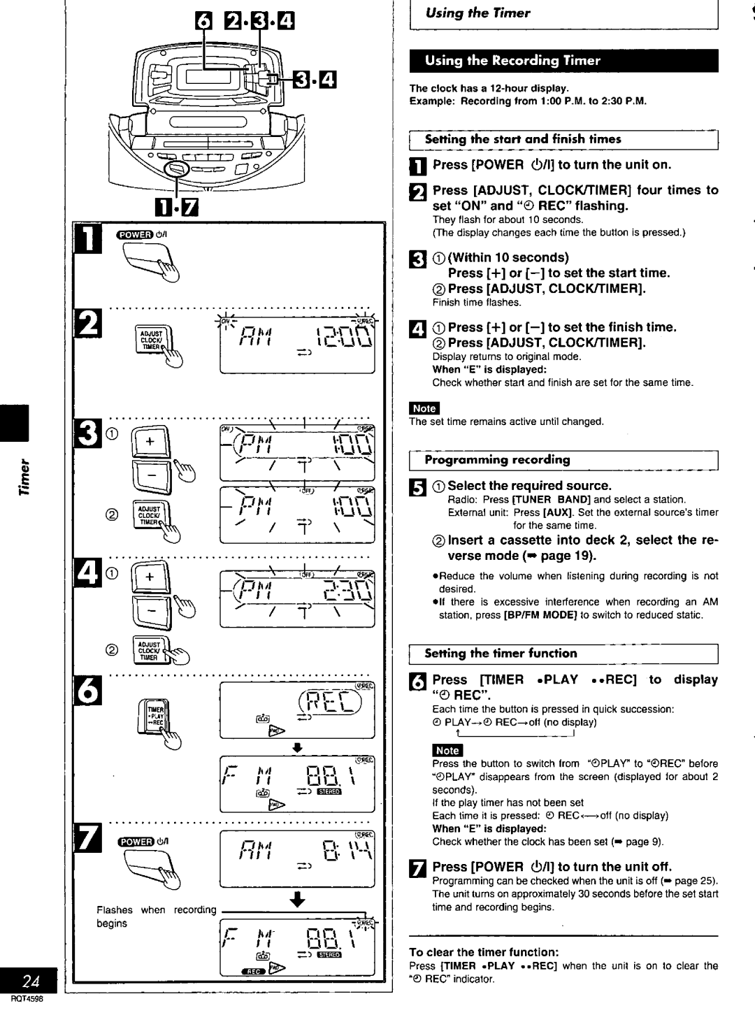 Panasonic RX-ED707 manual 