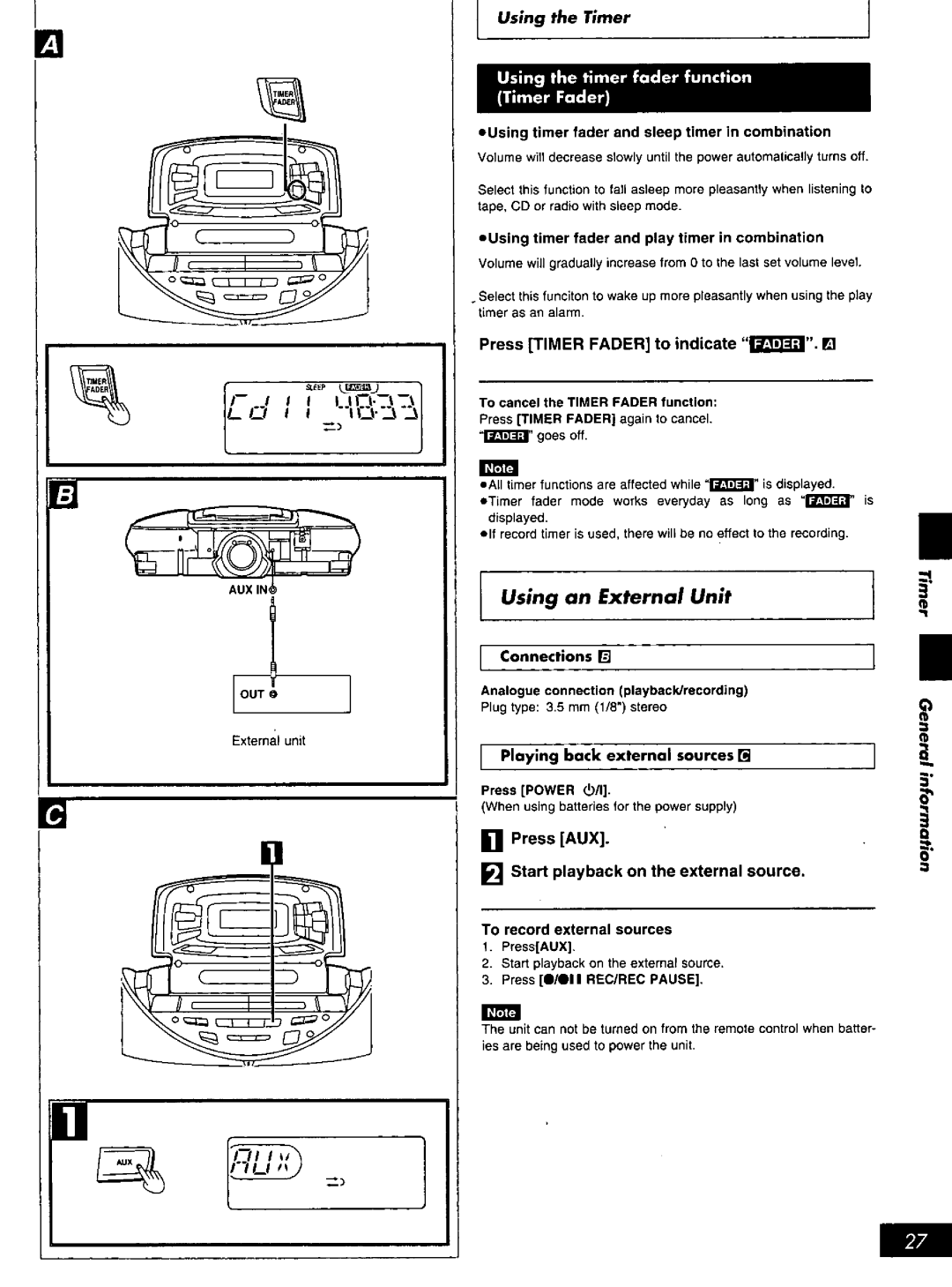 Panasonic RX-ED707 manual 