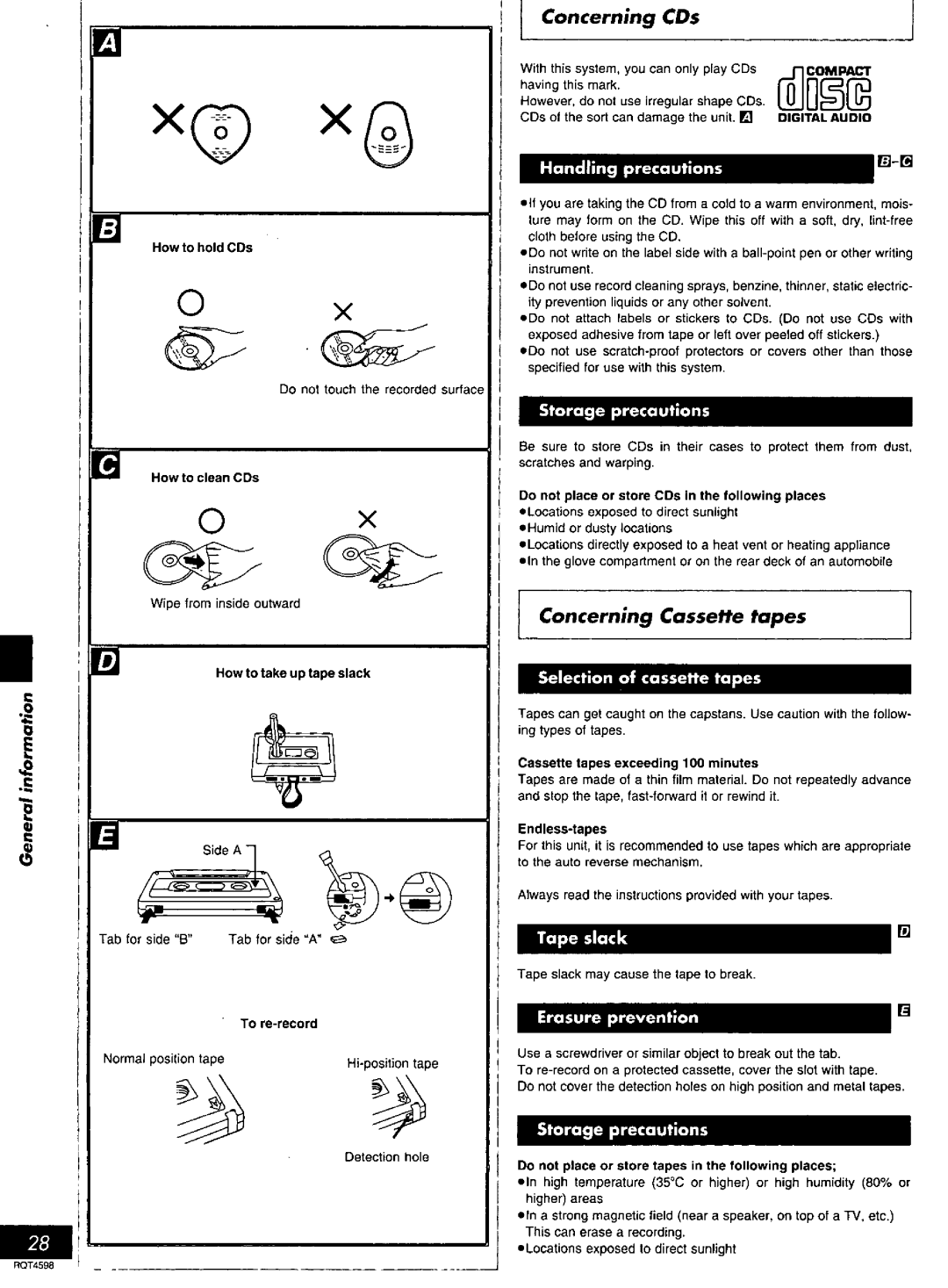 Panasonic RX-ED707 manual 