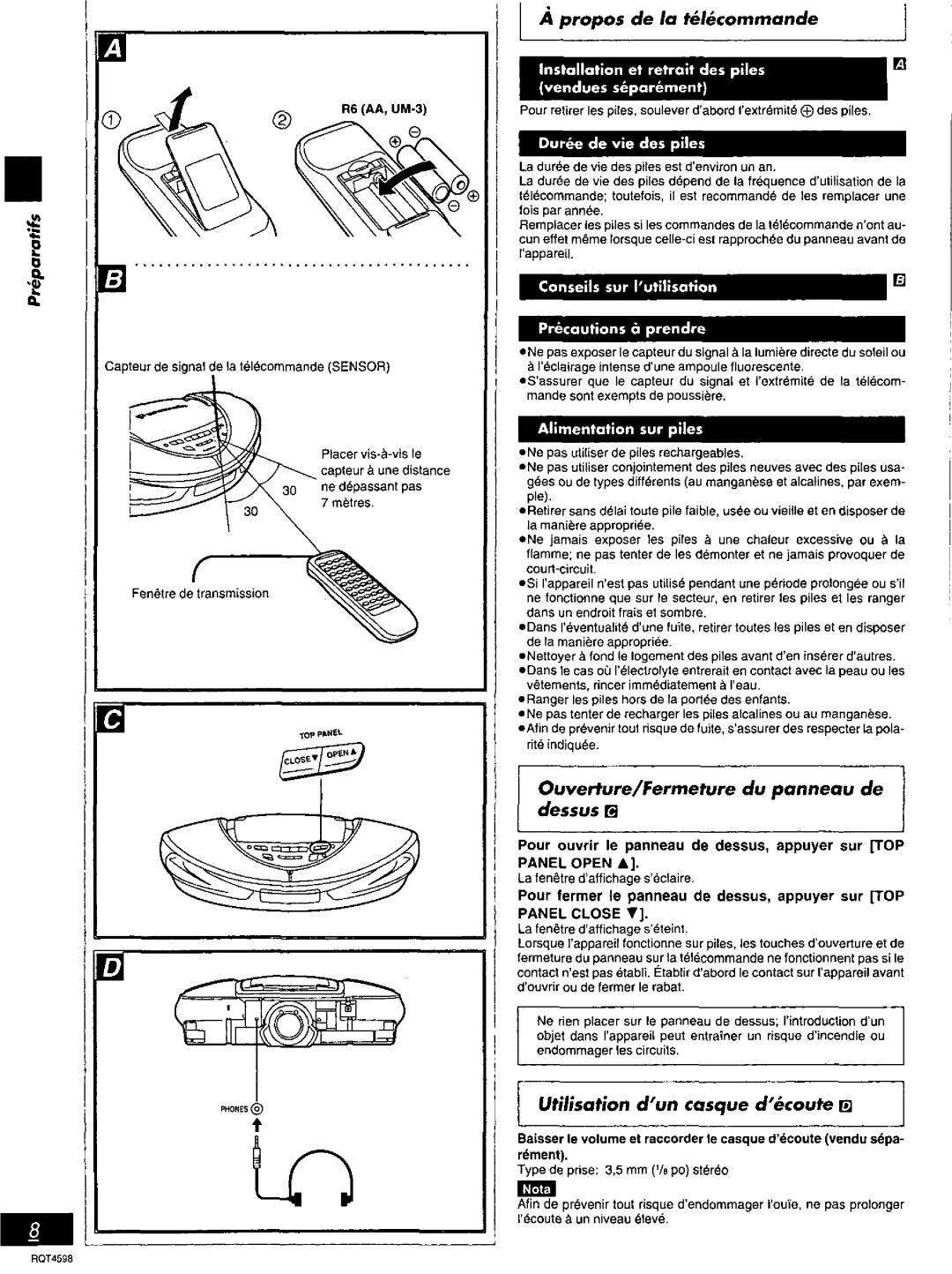 Panasonic RX-ED707 manual 