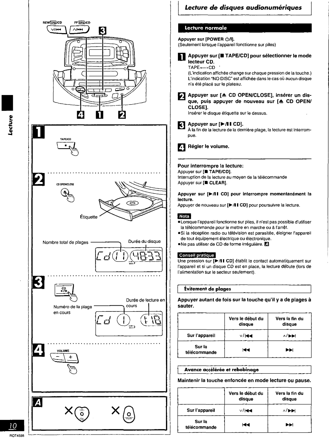 Panasonic RX-ED707 manual 