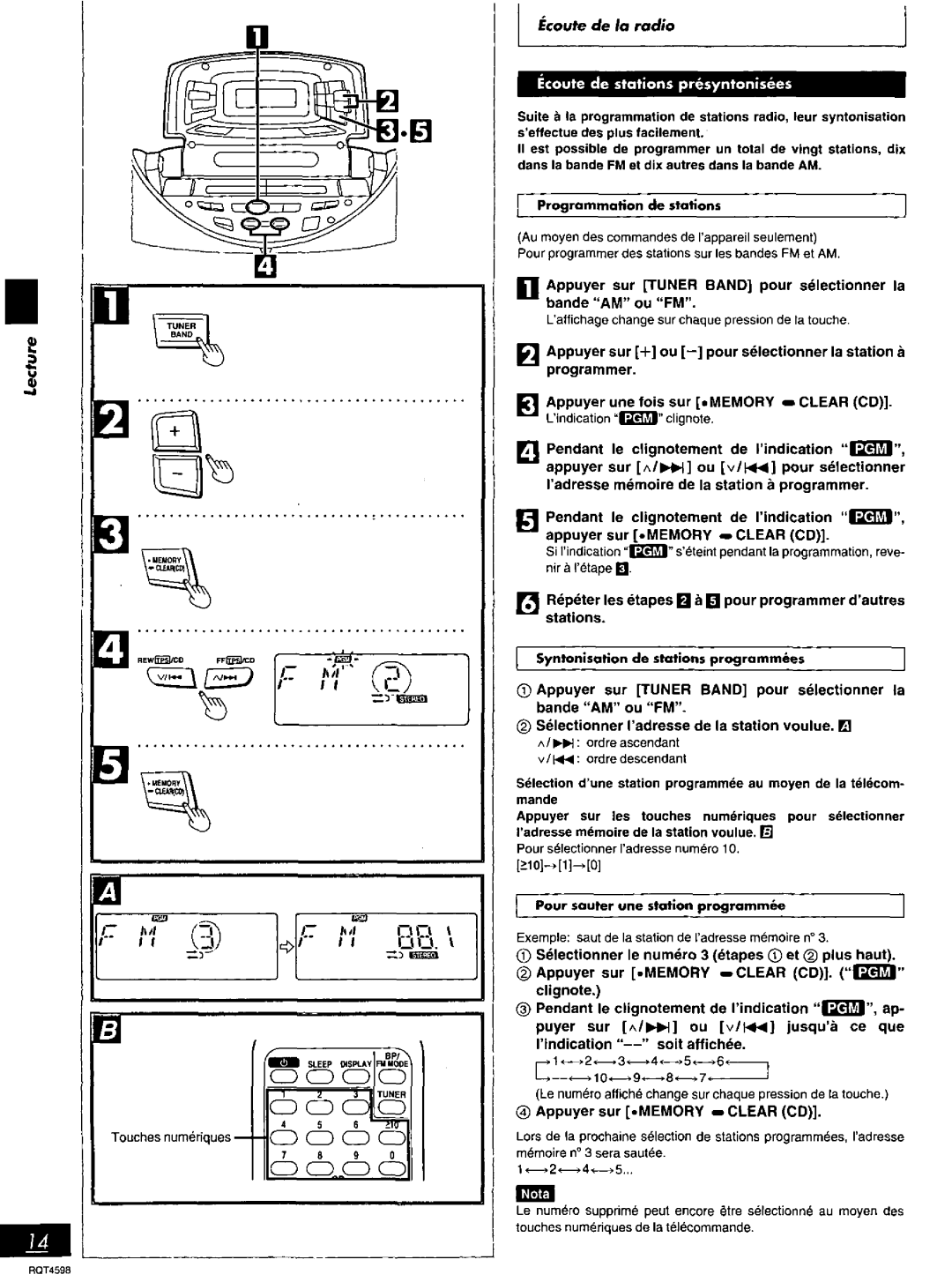 Panasonic RX-ED707 manual 