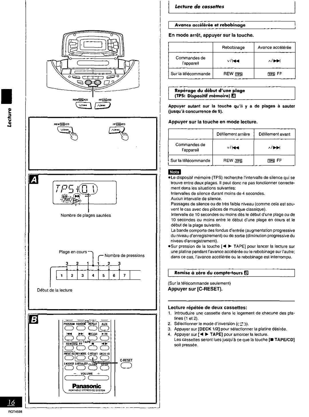 Panasonic RX-ED707 manual 