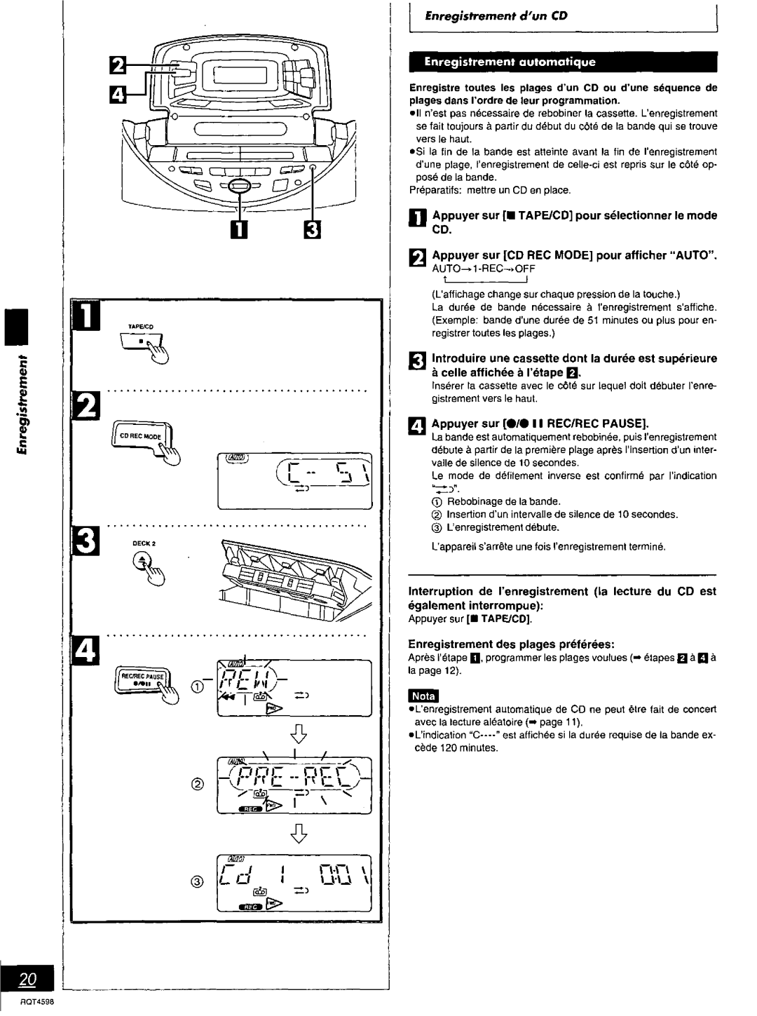 Panasonic RX-ED707 manual 