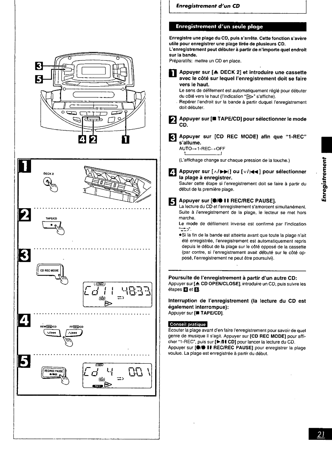 Panasonic RX-ED707 manual 