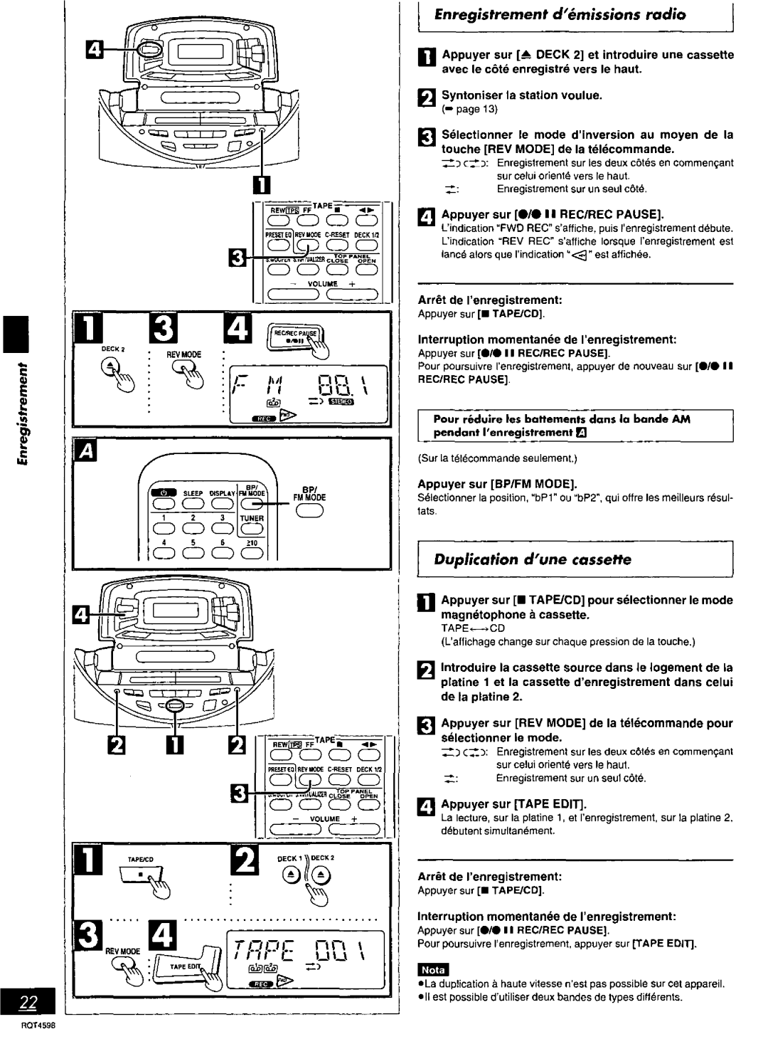 Panasonic RX-ED707 manual 