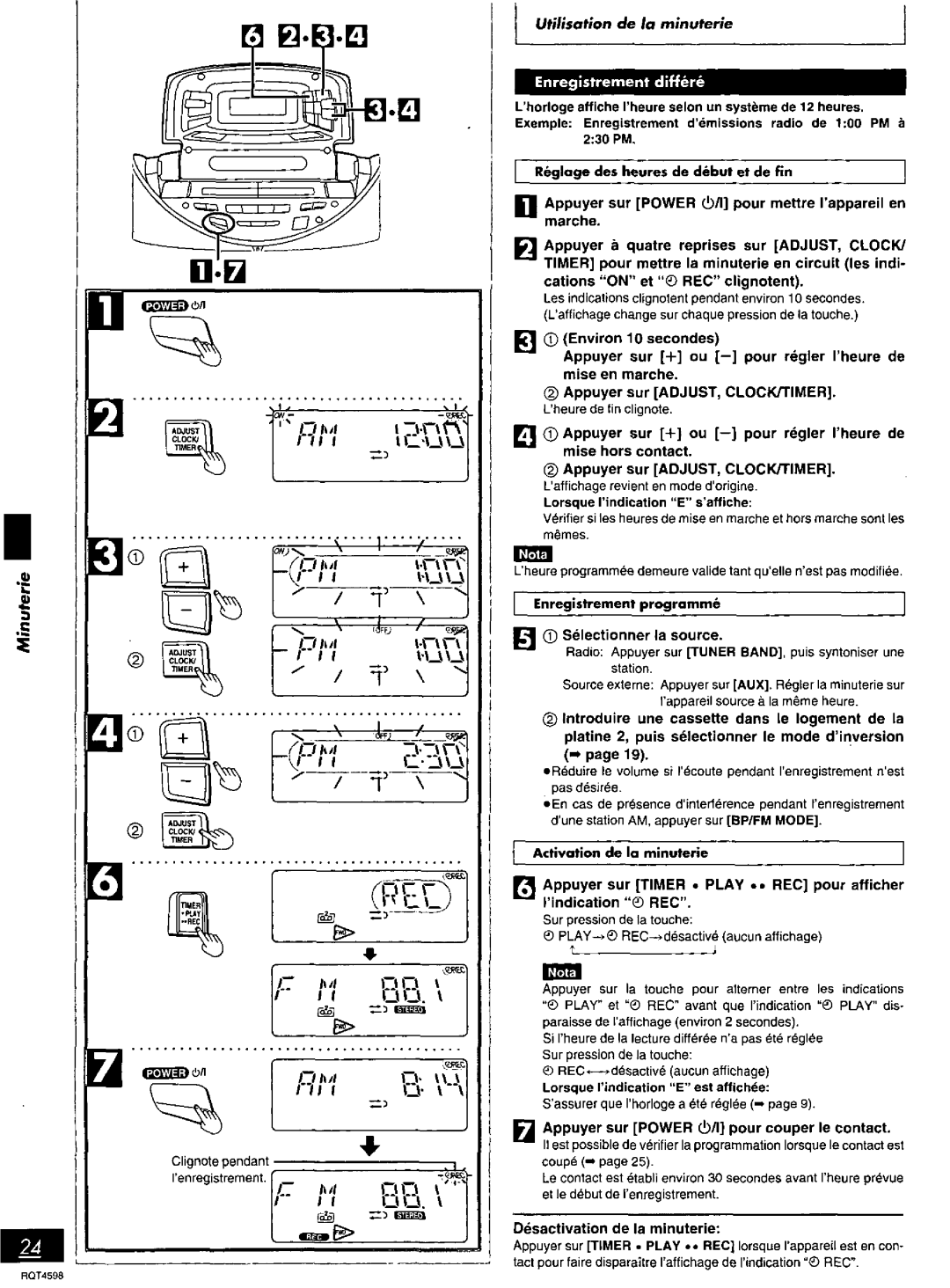 Panasonic RX-ED707 manual 