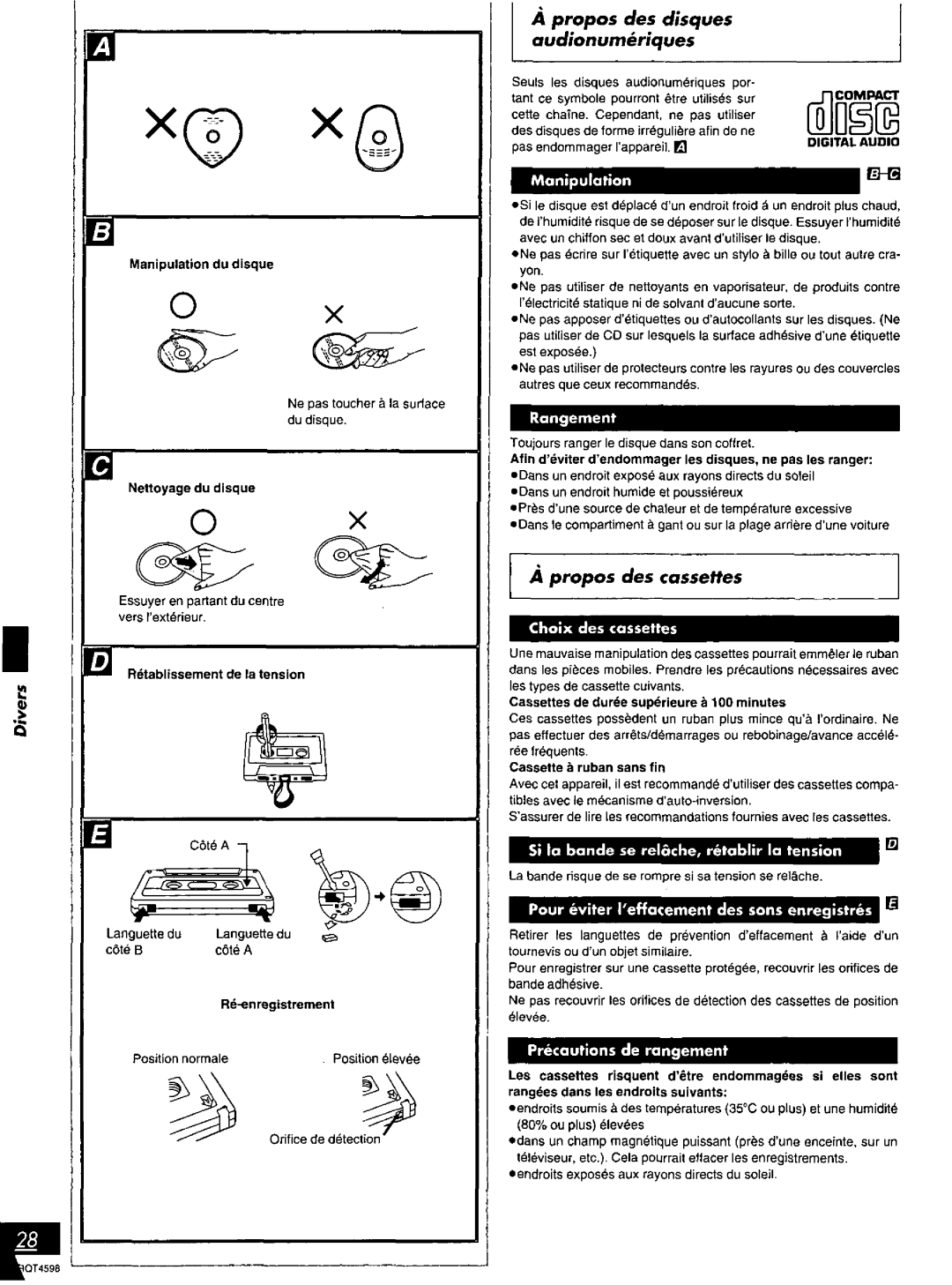 Panasonic RX-ED707 manual 