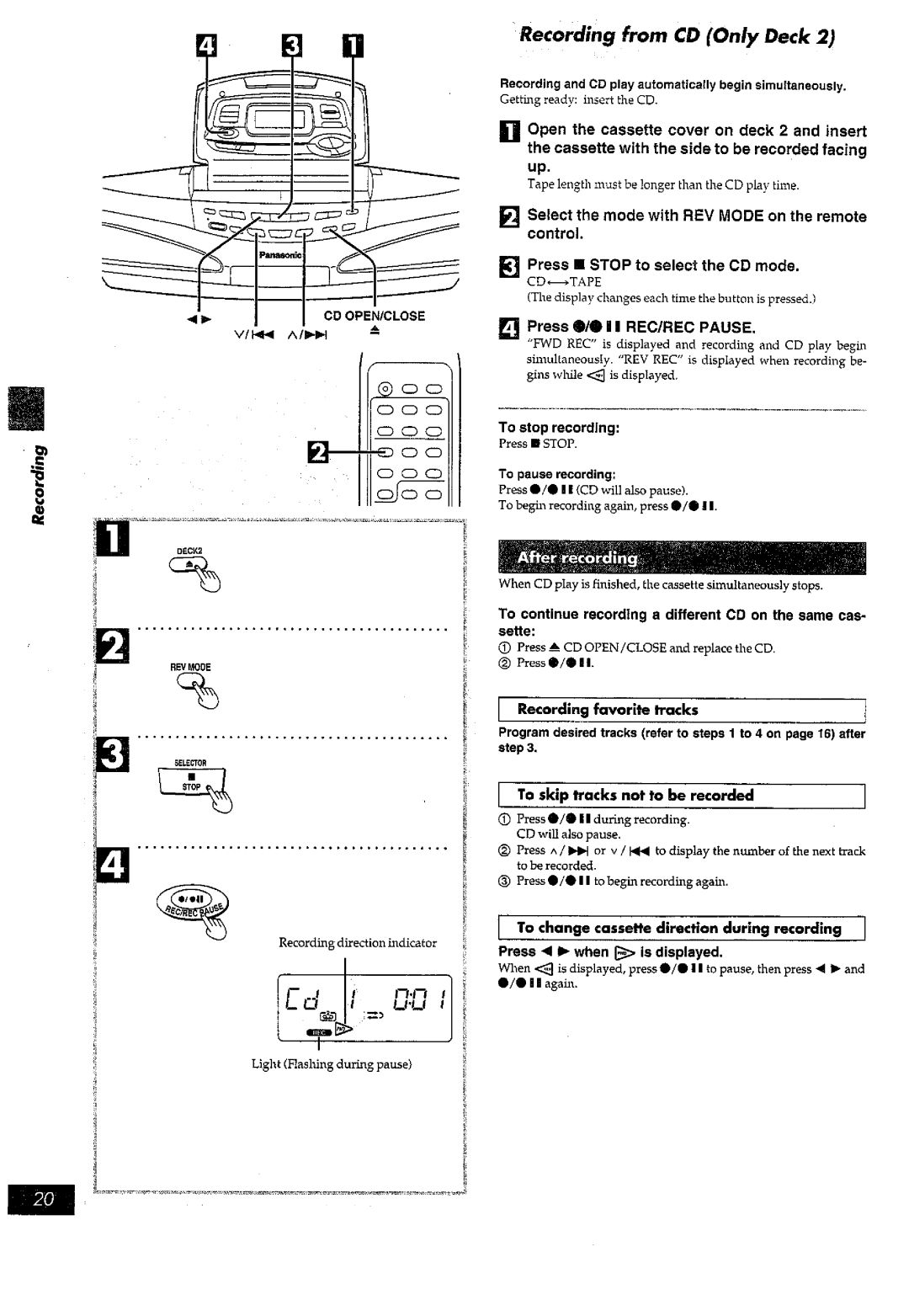 Panasonic RX-ED77 manual 