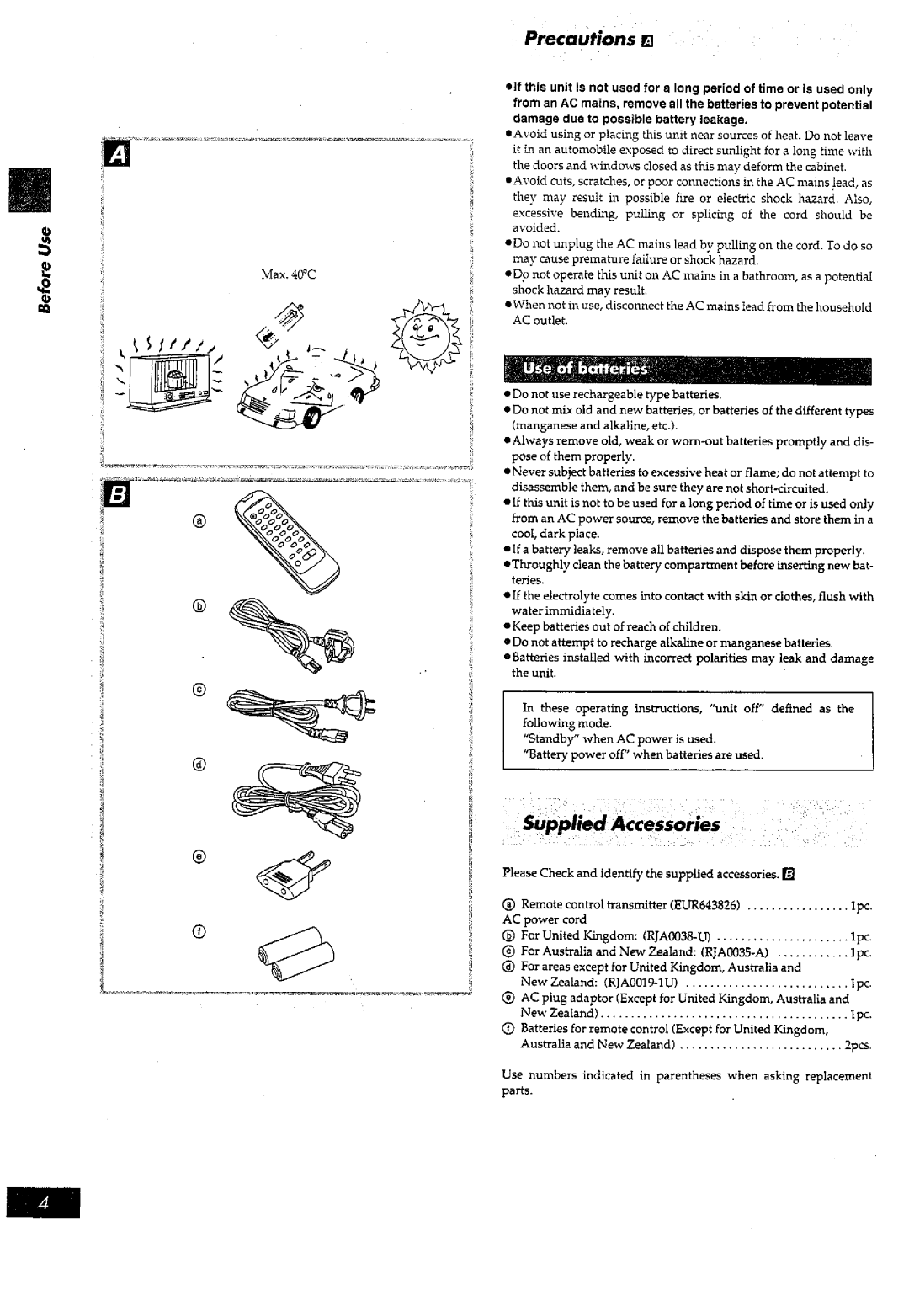 Panasonic RX-ED77 manual 