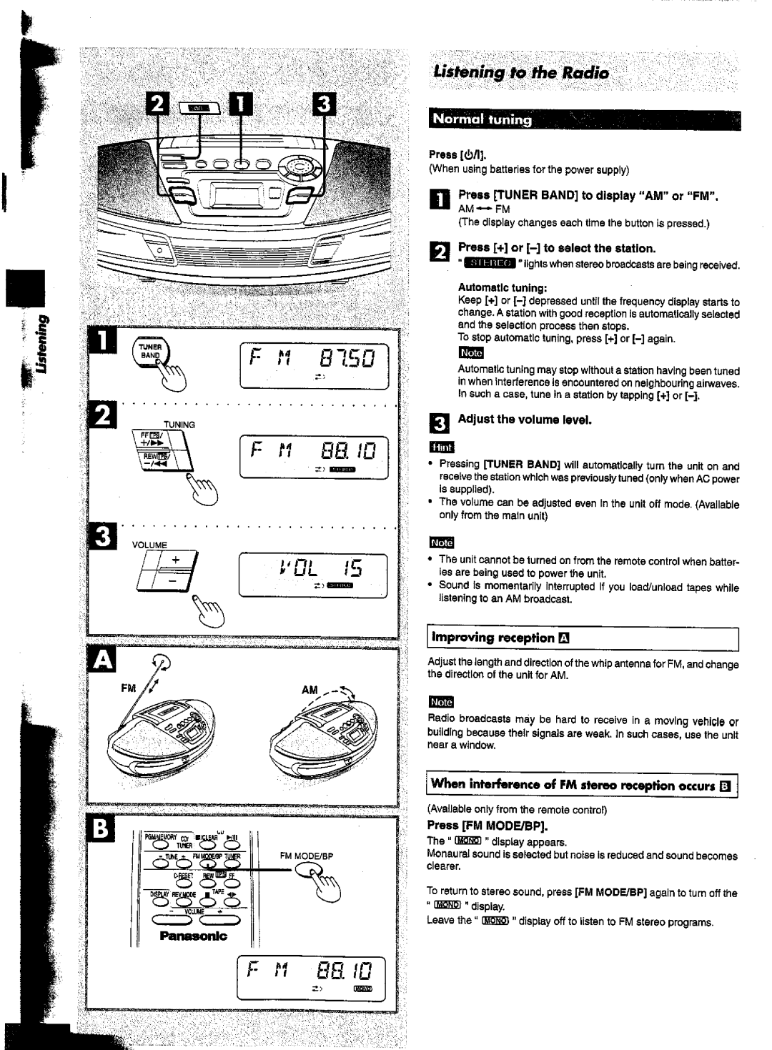 Panasonic RX-ES30 manual 