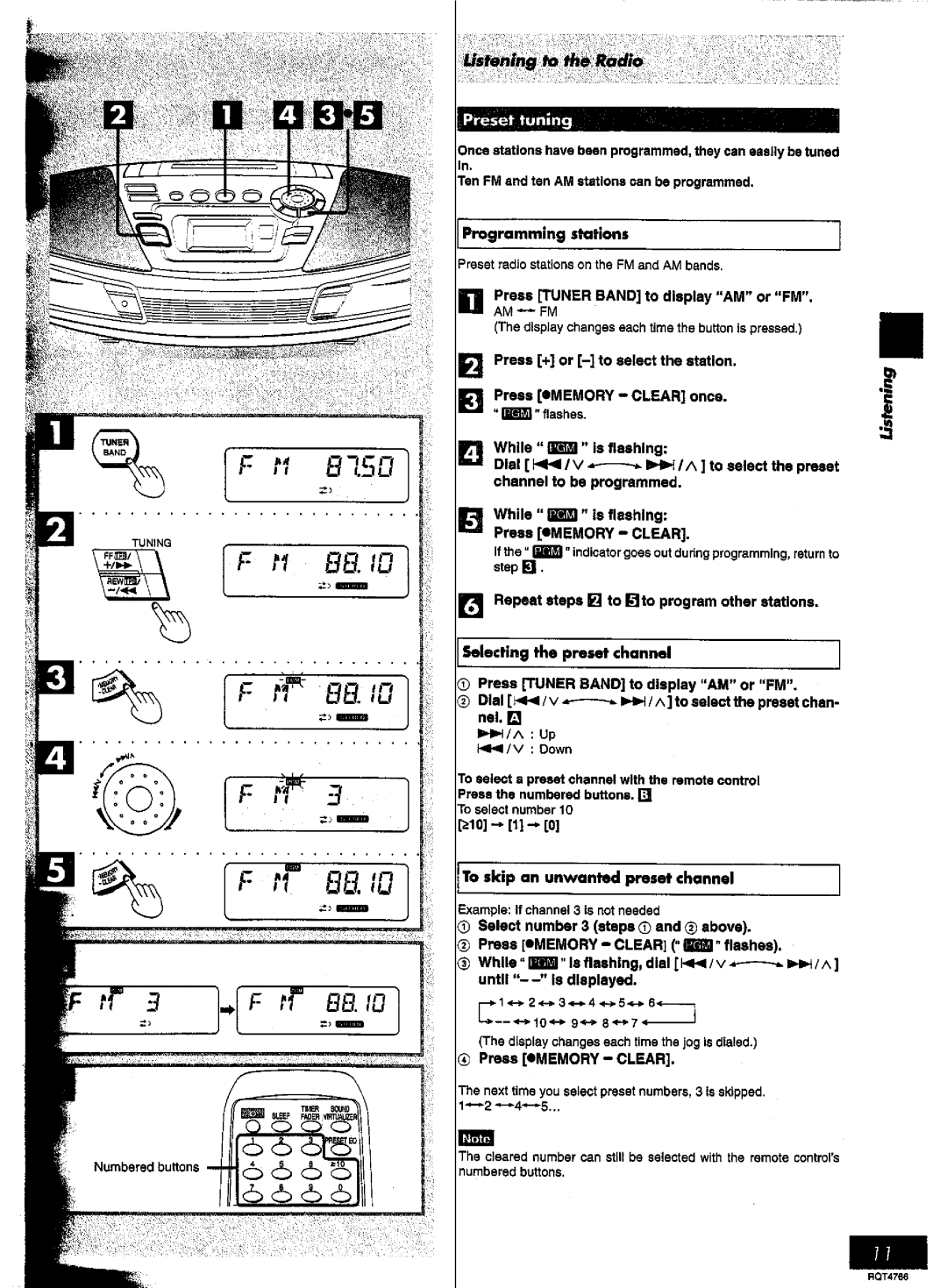 Panasonic RX-ES30 manual 