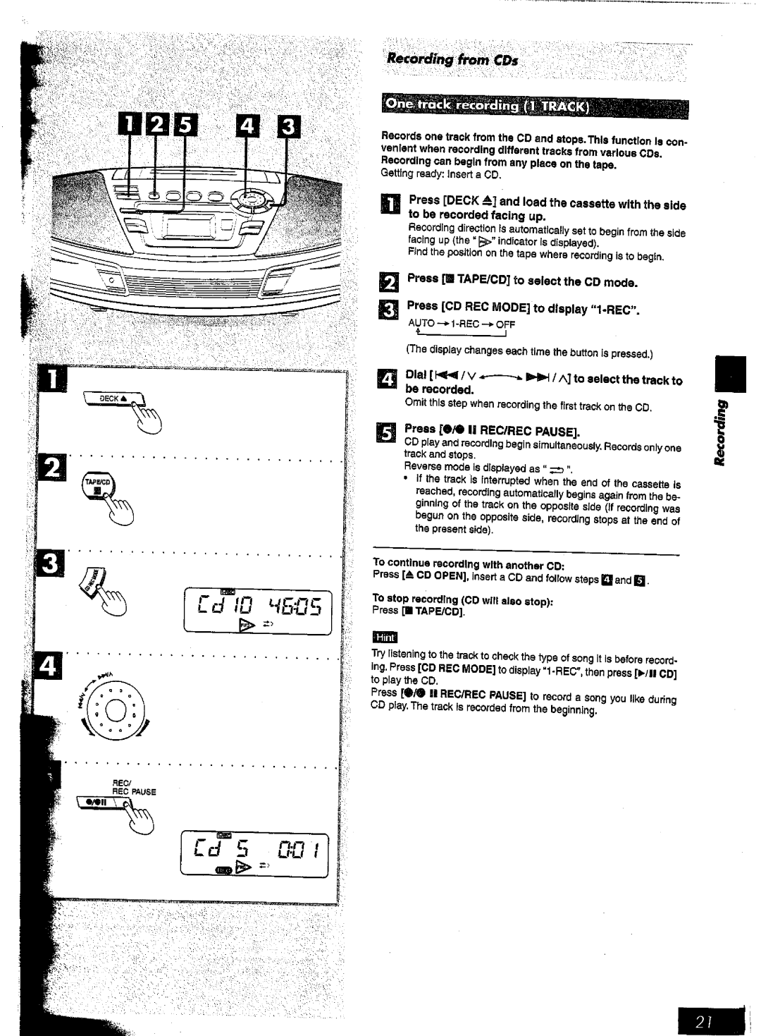 Panasonic RX-ES30 manual 