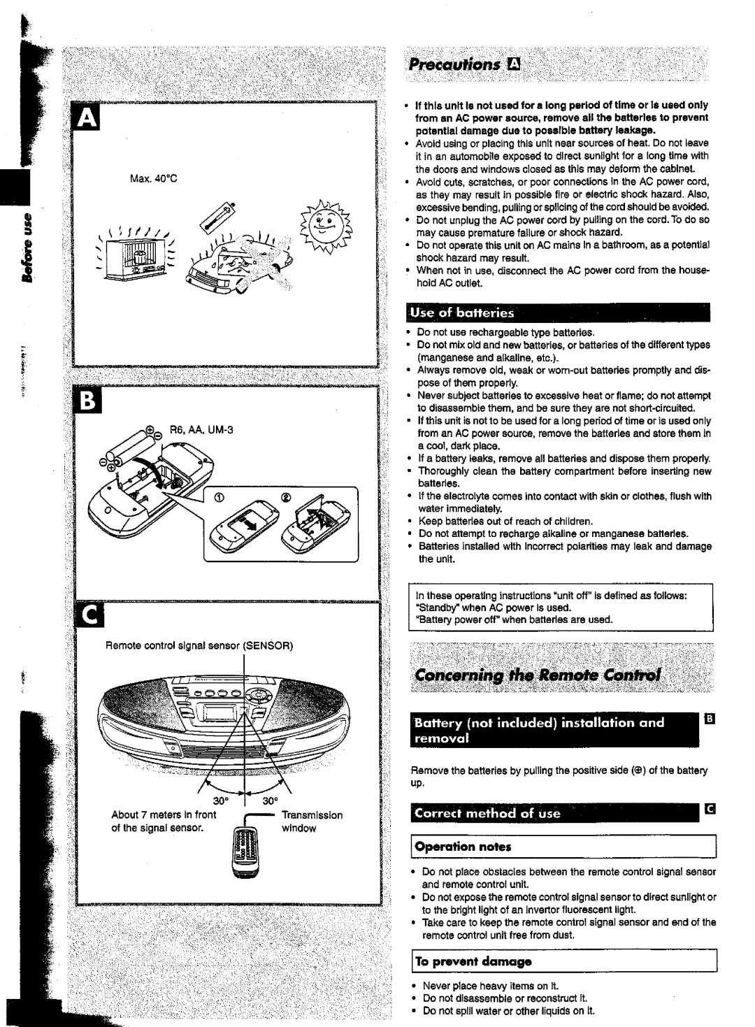 Panasonic RX-ES30 manual 