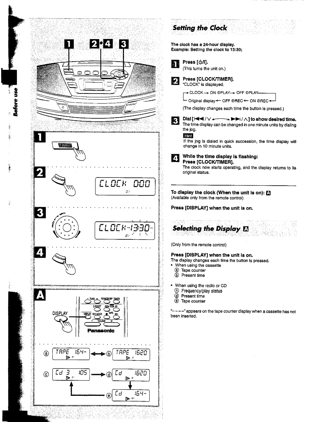 Panasonic RX-ES30 manual 