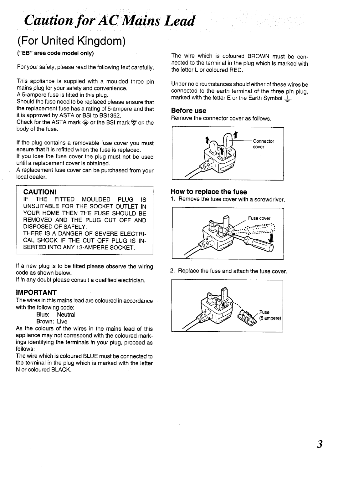 Panasonic RX-ES50 manual 