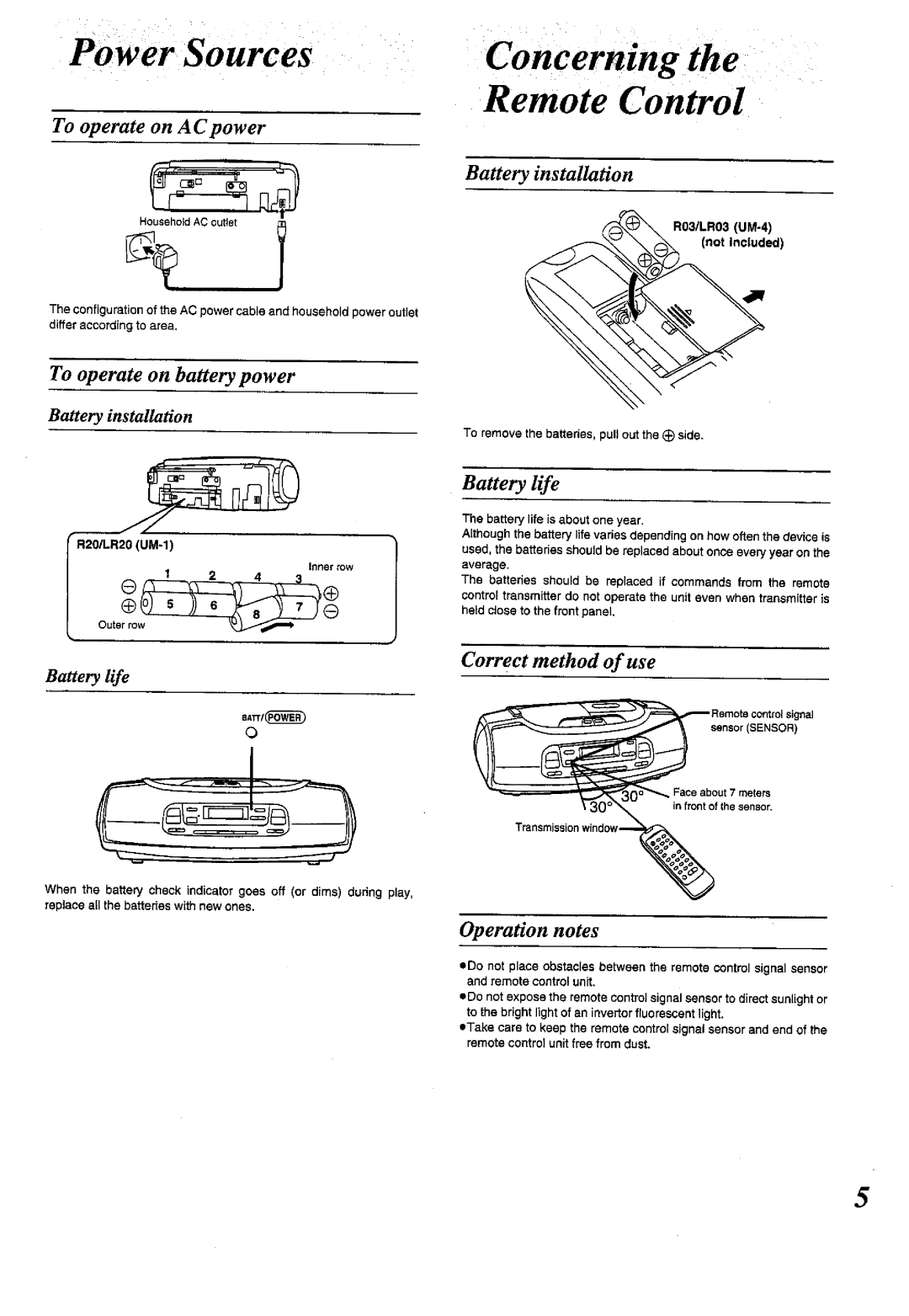 Panasonic RX-ES50 manual 