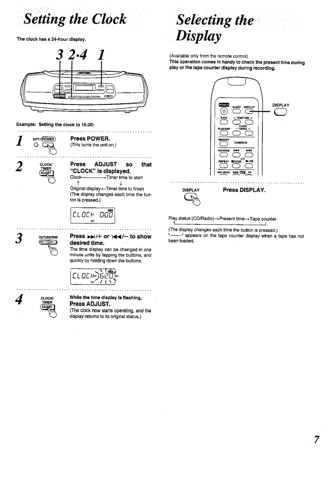 Panasonic RX-ES50 manual 