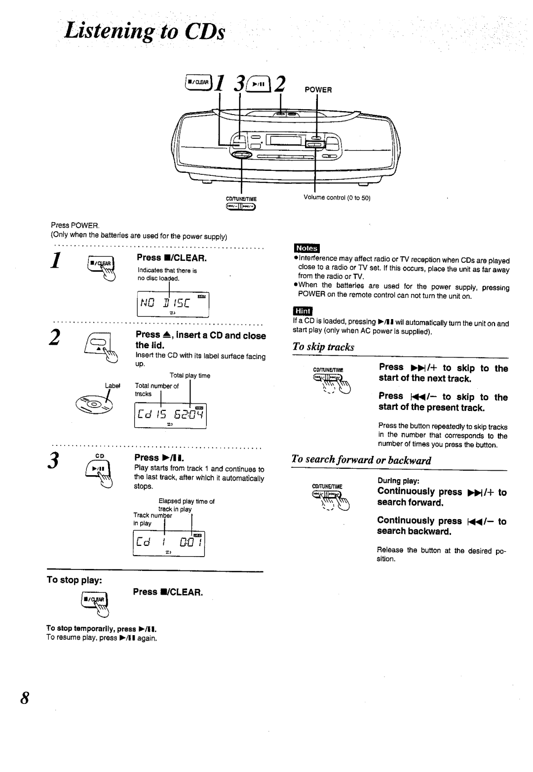 Panasonic RX-ES50 manual 