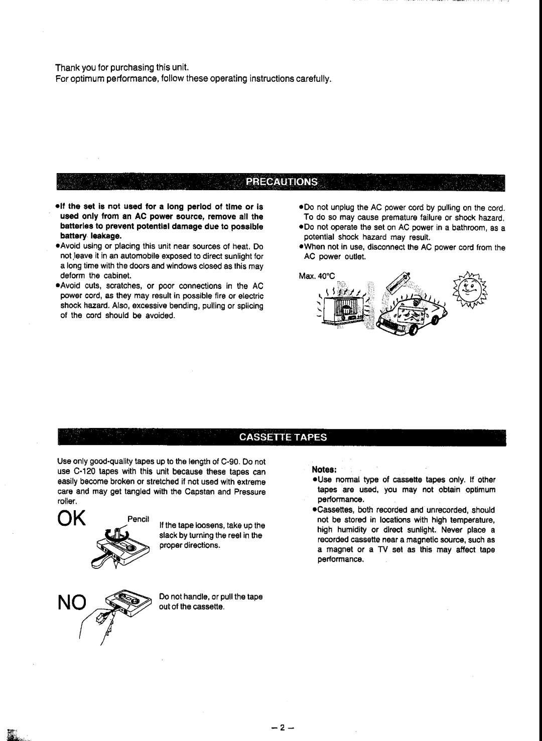 Panasonic RX-FT500 manual 