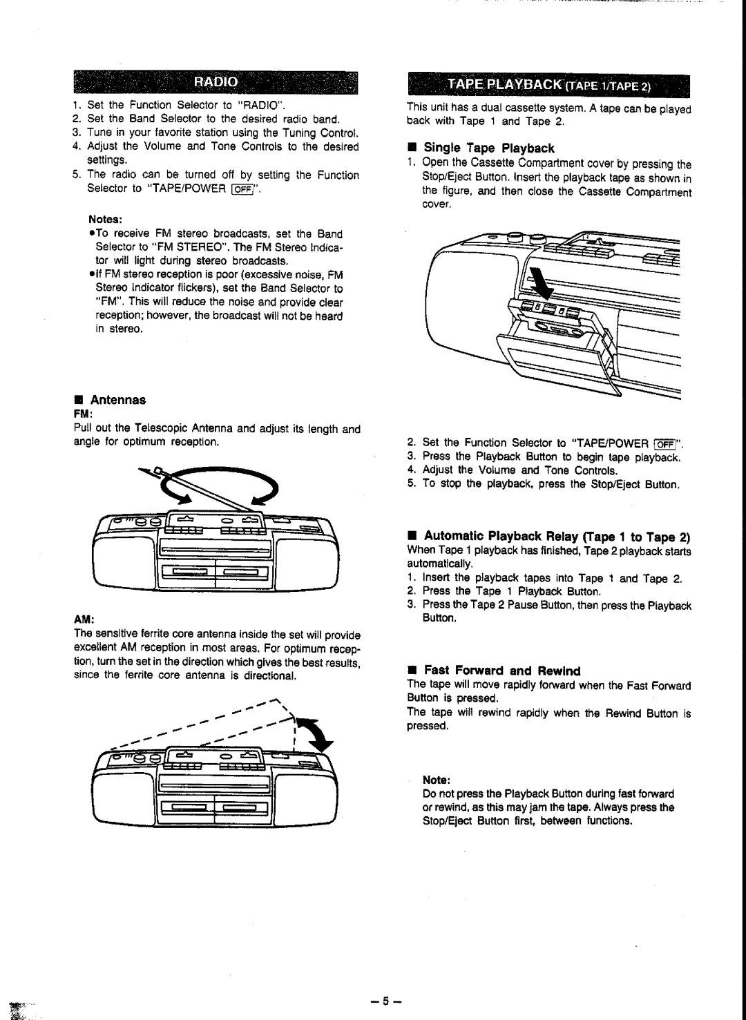 Panasonic RX-FT500 manual 