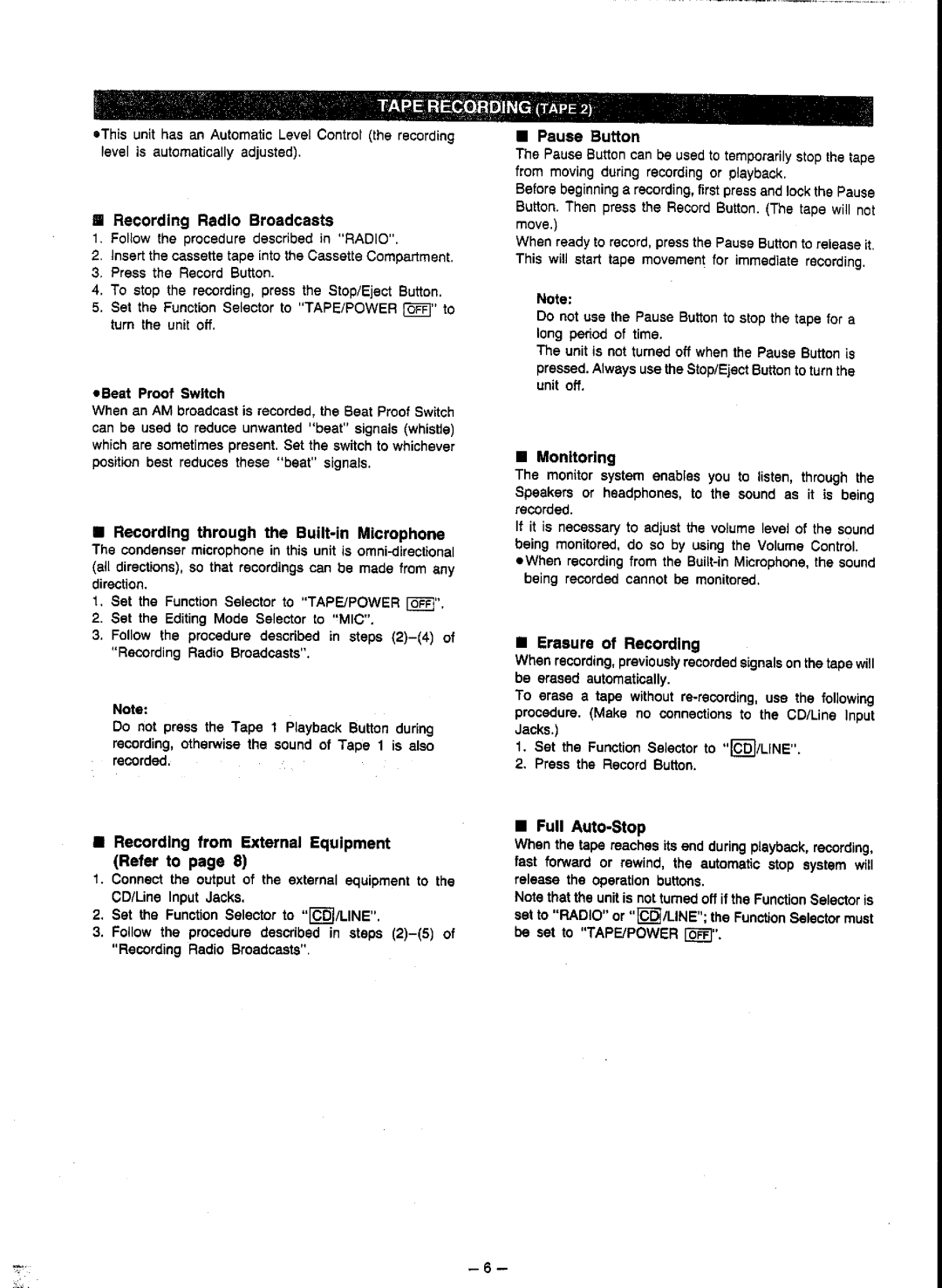 Panasonic RX-FT500 manual 
