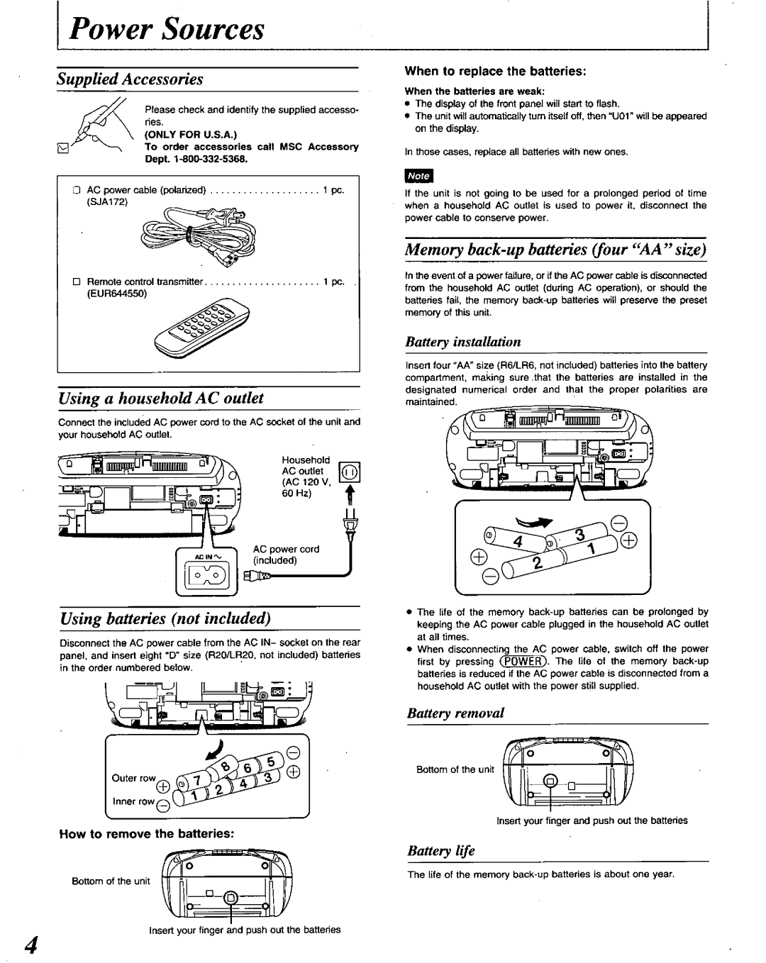 Panasonic RXDS22 manual 