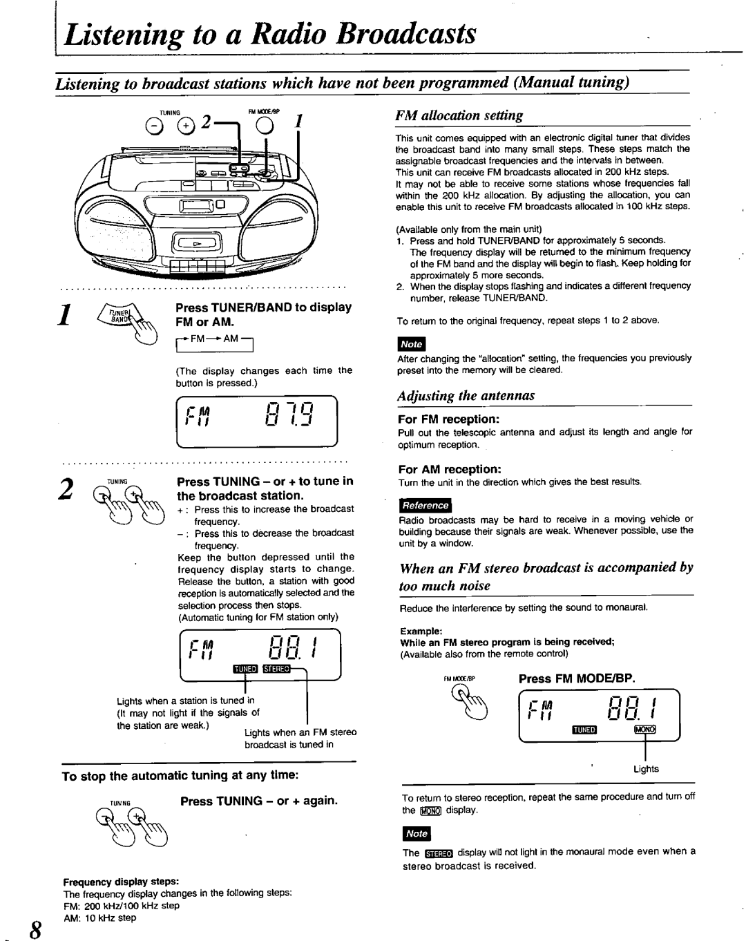 Panasonic RXDS22 manual 