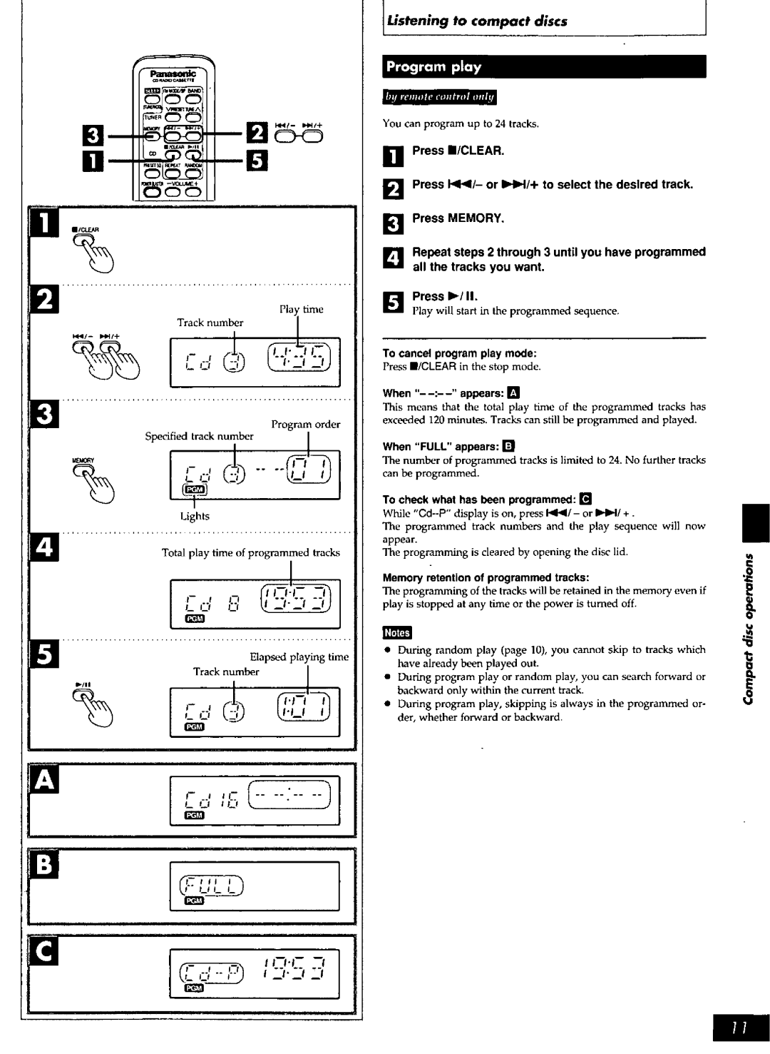 Panasonic RXDS27 manual 