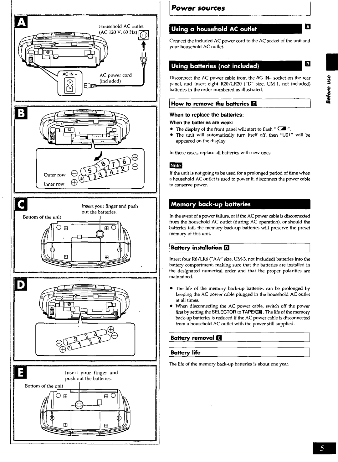 Panasonic RXDS27 manual 